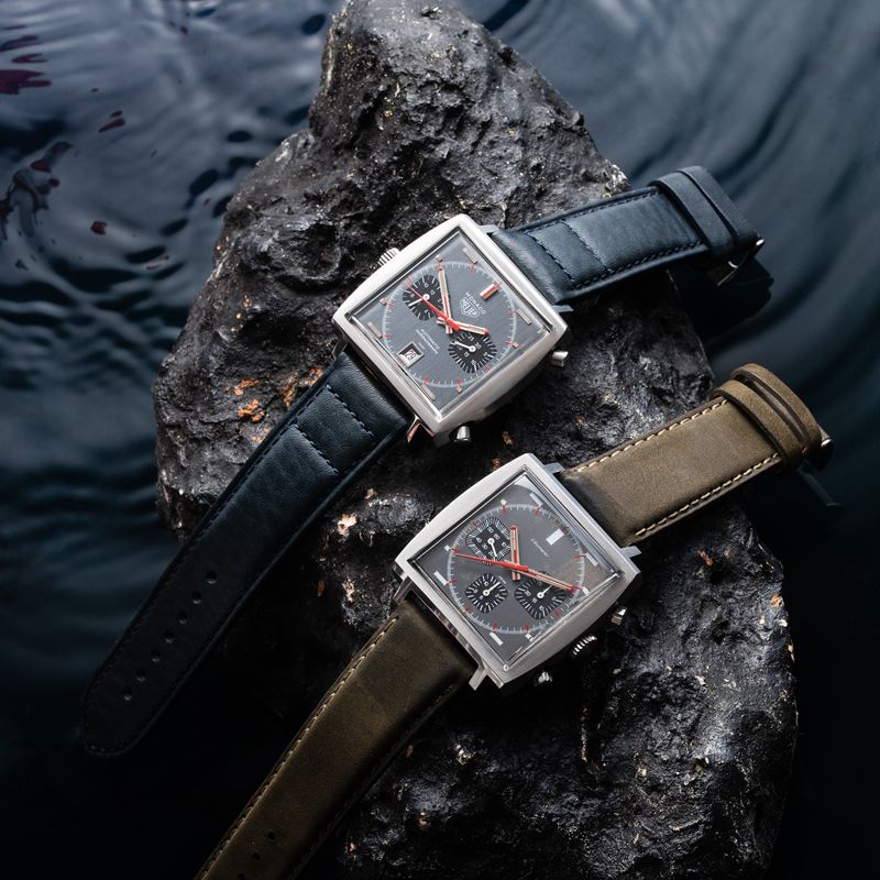 HEUER - MONACO BUCHERER CRONOGRAFO IN ACCIAIO A CARICA MANUALE RELIZZATO PER IL RIVENDITORE BUCHE...