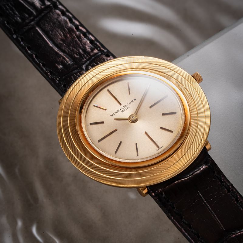 VACHERON CONSTANTIN - DISCO VOLANTE OROLOGIO SOLO TEMPO A CARICA MANUALE IN ORO GIALLO 18KT E QUA...