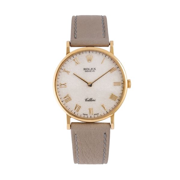 ROLEX - ROLEX - CELLINI MANUAL WINDING TIME ONLY WATCH IN 18KT YELLOW GOLD WITH WHITE ‘JUBILEE’ DIAL
