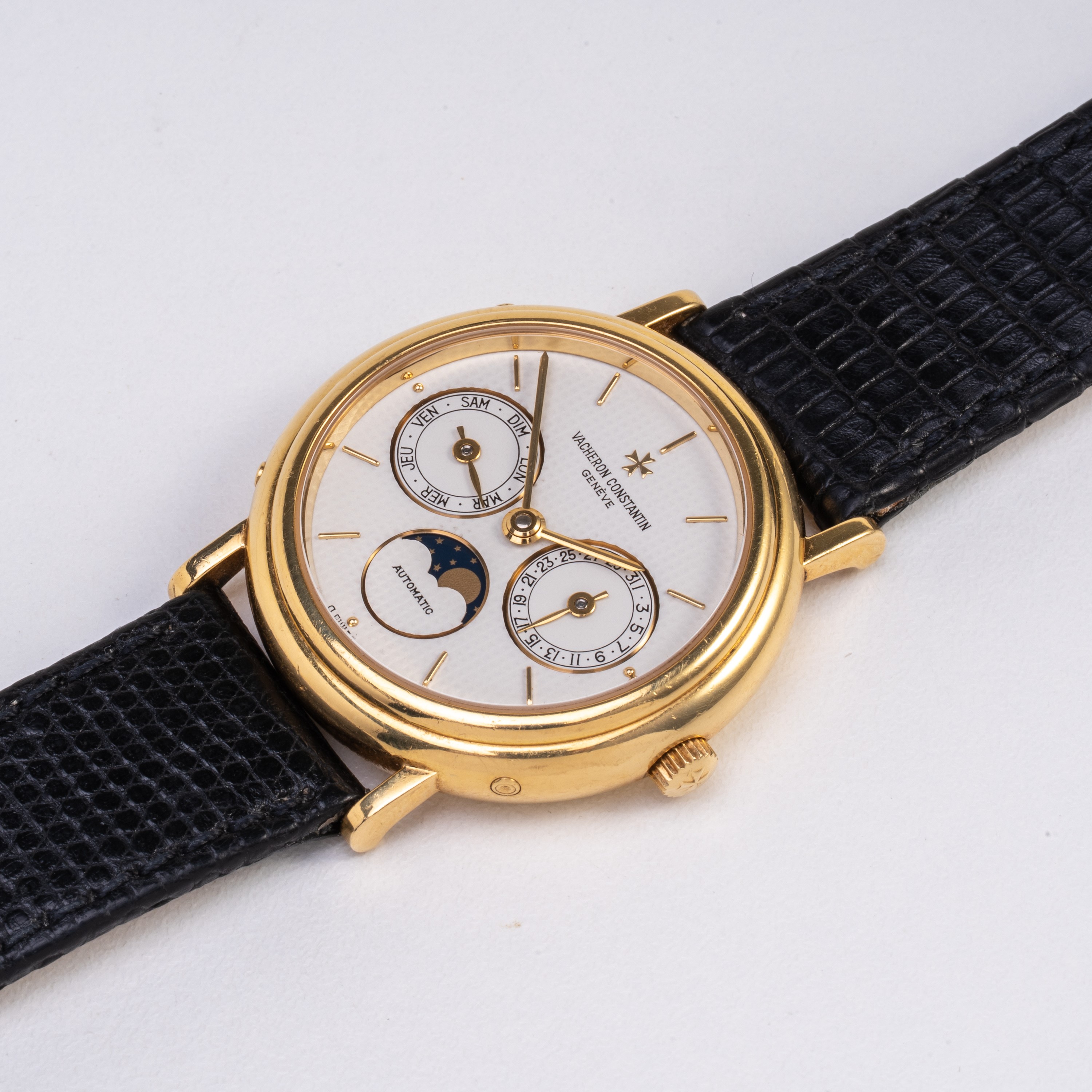 VACHERON CONSTANTIN - PATRIMONY CALENDAR MOONPHASE OROLOGIO DAY DATE IN ORO GIALLO 18KT A CARICA ...