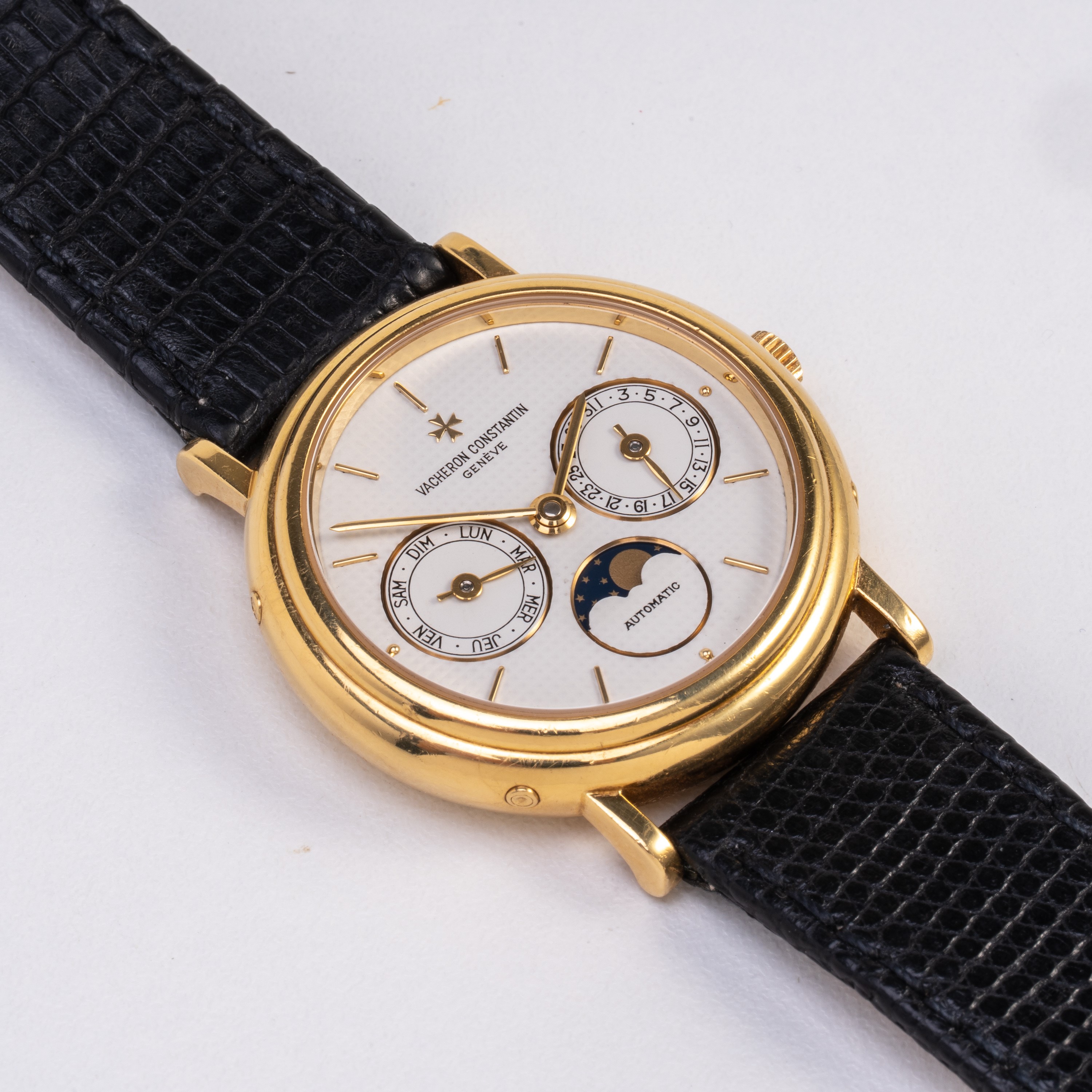 VACHERON CONSTANTIN - PATRIMONY CALENDAR MOONPHASE OROLOGIO DAY DATE IN ORO GIALLO 18KT A CARICA ...