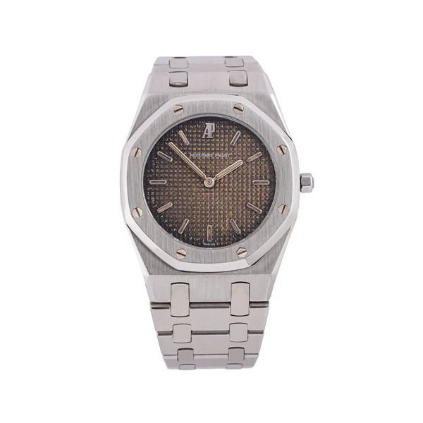 AUDEMARS PIGUET - AUDEMARS PIGUET - ROYAL OAK STEEL QUARTZ TIME-ONLY WATCH WITH TROPICAL DIAL