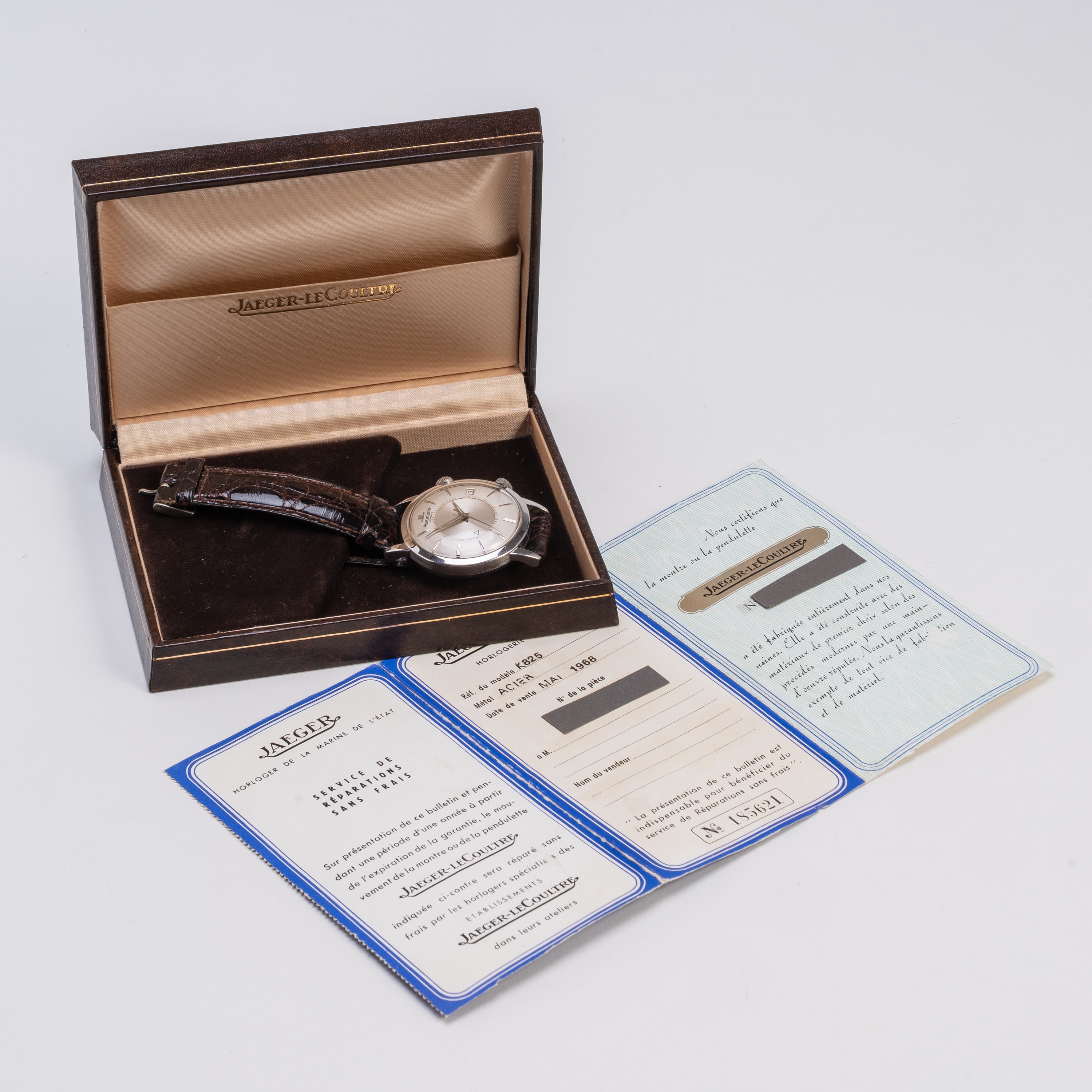 JAEGER LECOULTRE - MEMOVOX OROLOGIO SVEGLIARINO DA POLSO A CARICA MANUALE IN ACCIAIO CON QUADRANT...