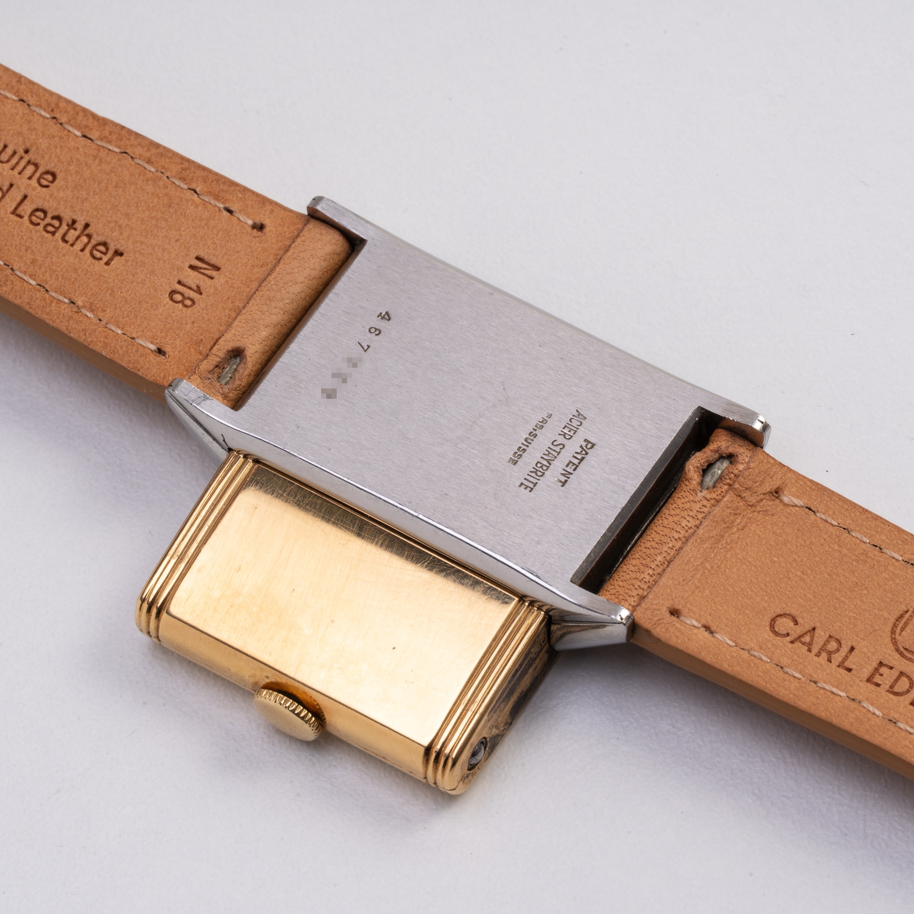 JAEGER LE COULTRE - REVERSO OROLOGIO SOLO TEMPO A CARICA MANUALE IN ACCIAIO E ORO GIALLO 18KT CON...