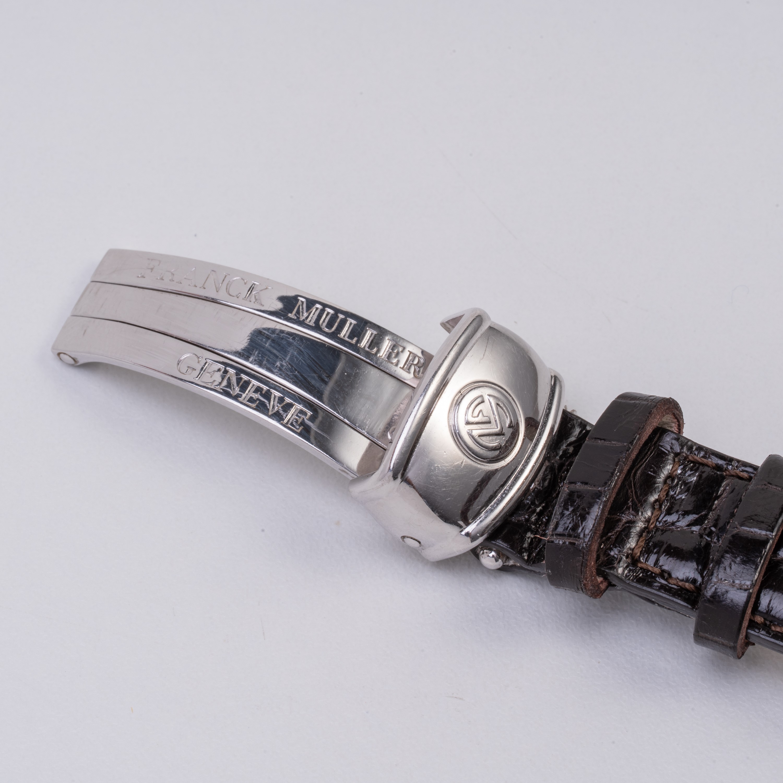 FRANCK MULLER - MASTER CALENDAR OROLOGIO TRIPLO CALENDARIO IN ORO BIANCO 18KT CON QUADRANTE GUILL...