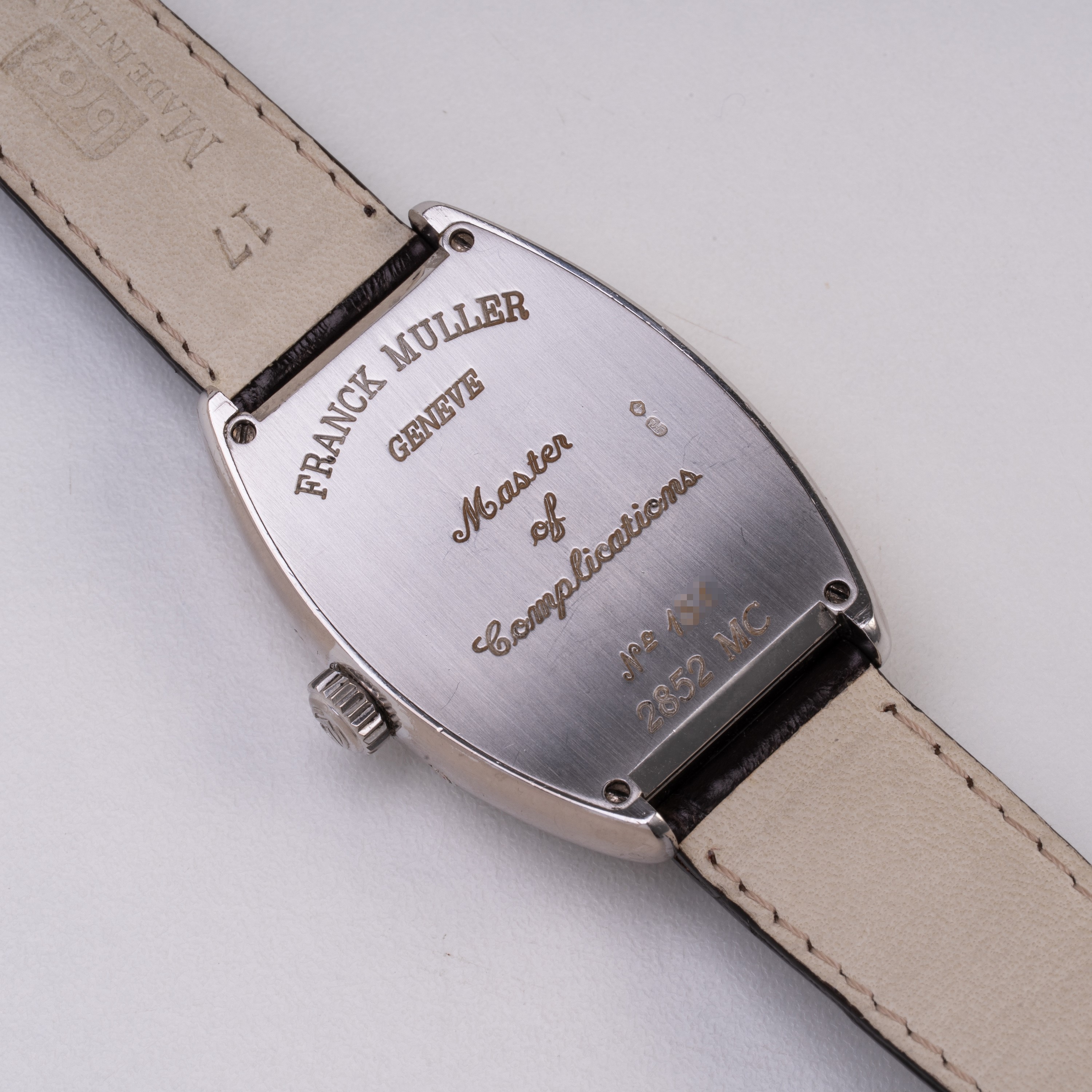 FRANCK MULLER - MASTER CALENDAR OROLOGIO TRIPLO CALENDARIO IN ORO BIANCO 18KT CON QUADRANTE GUILL...