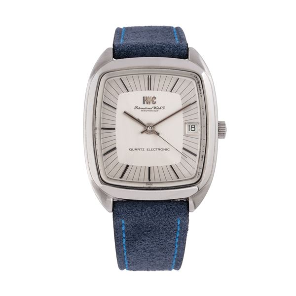 IWC - IWC - BETA 21 QUARTZ TIME-ONLY WATCH WITH TWO-TONE GREY DIAL AND DATE DISPLAY AT THREE O'CLOCK