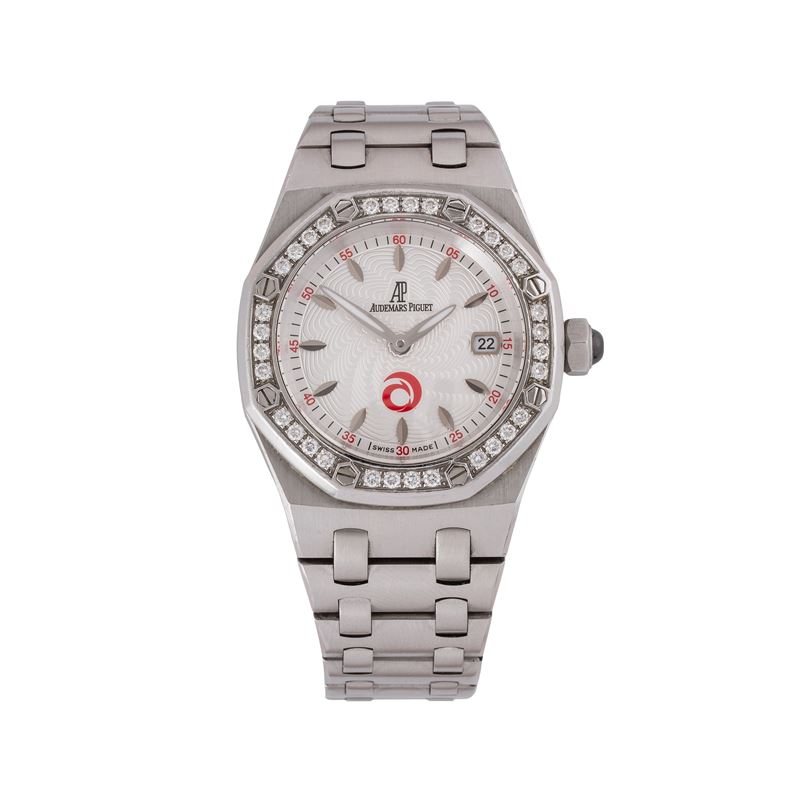 AUDEMARS PIGUET - ROYAL OAK ALINGHI LADY OROLOGIO SOLO TEMPO A CARICA AUTOMATICA IN ACCIAIO CON Q...