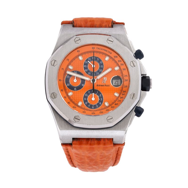AUDEMARS PIGUET - ROYAL OAK OFFSHORE CRONOGRAFO A CARICA AUTOMATICA IN ACCIAIO CON QUADRANTE TAPI...