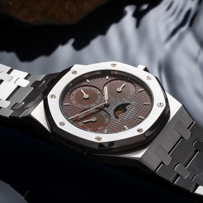 AUDEMARS PIGUET - ROYAL OAK FULL CALENDAR CALENDARIO COMPLETO IN ACCIAIO A CARICA AUTOMATICA CON ...