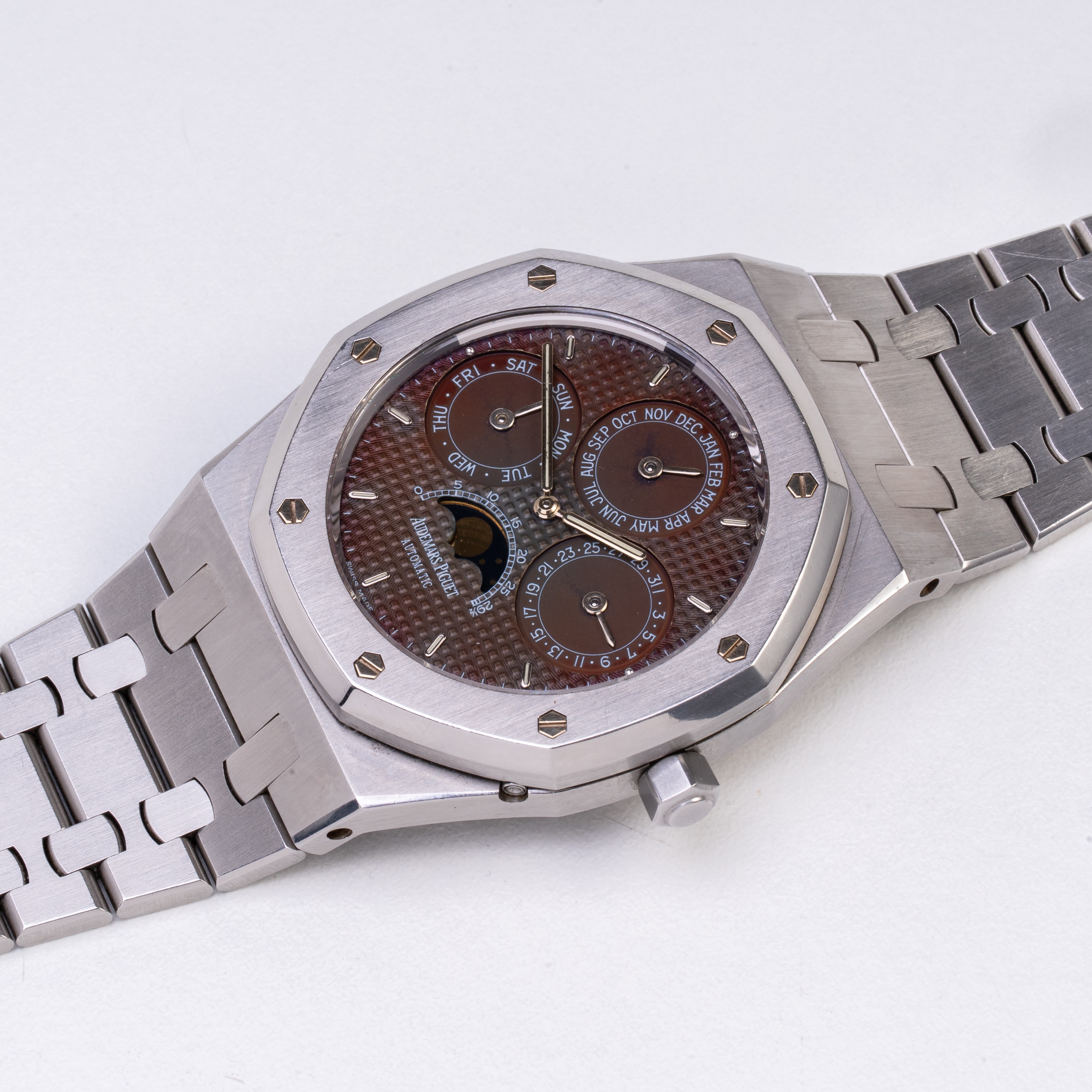 AUDEMARS PIGUET - ROYAL OAK FULL CALENDAR CALENDARIO COMPLETO IN ACCIAIO A CARICA AUTOMATICA CON ...