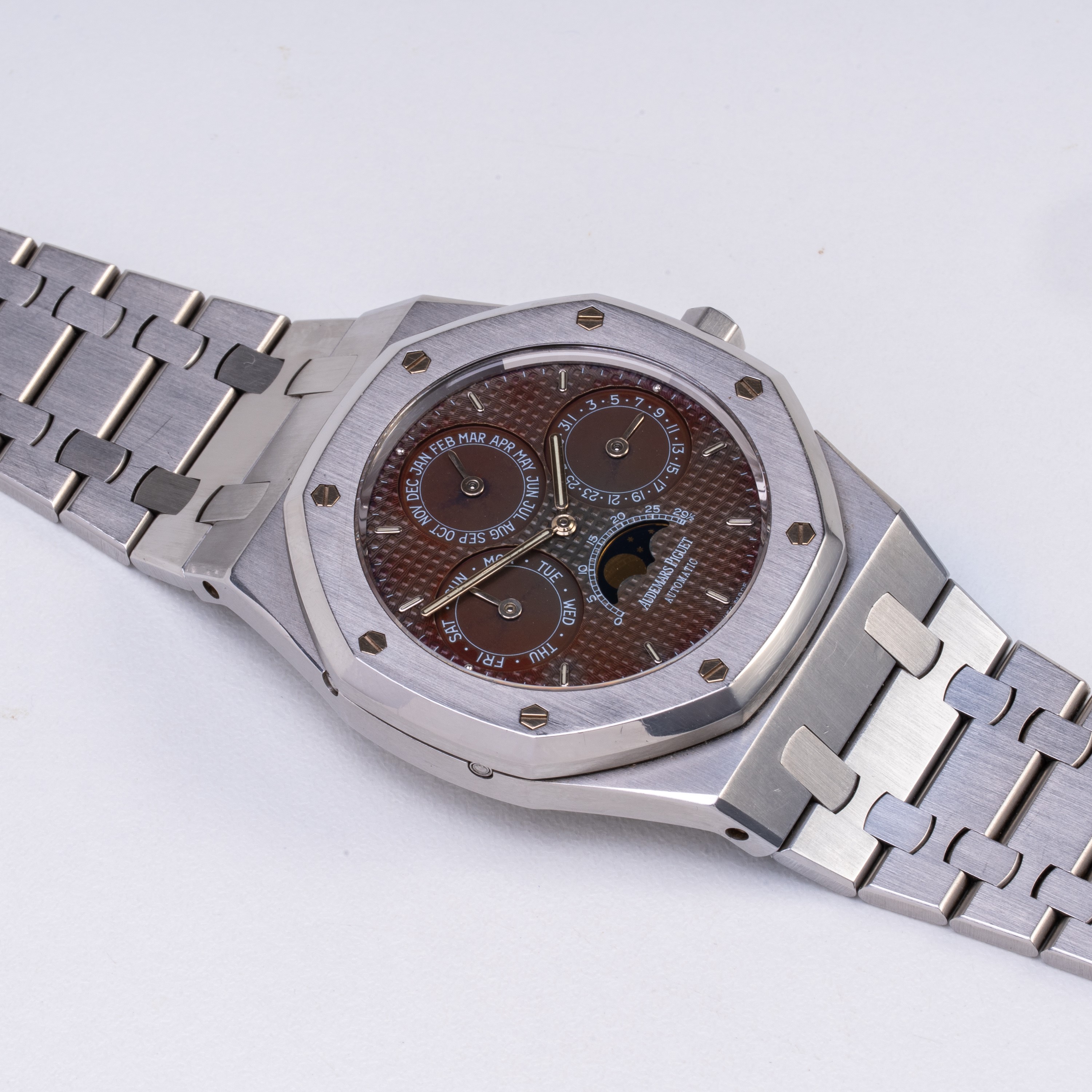AUDEMARS PIGUET - ROYAL OAK FULL CALENDAR CALENDARIO COMPLETO IN ACCIAIO A CARICA AUTOMATICA CON ...