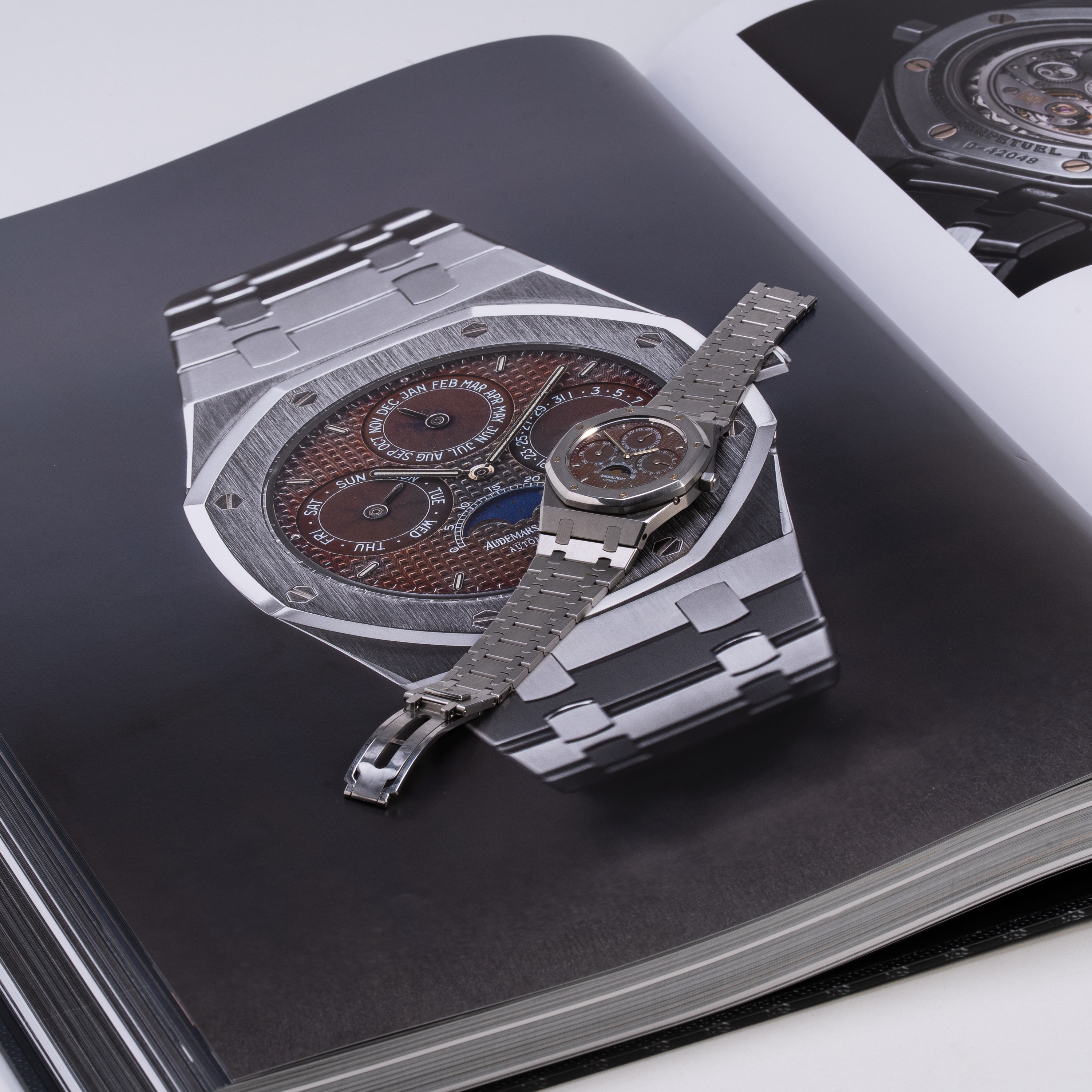 AUDEMARS PIGUET - ROYAL OAK FULL CALENDAR CALENDARIO COMPLETO IN ACCIAIO A CARICA AUTOMATICA CON ...