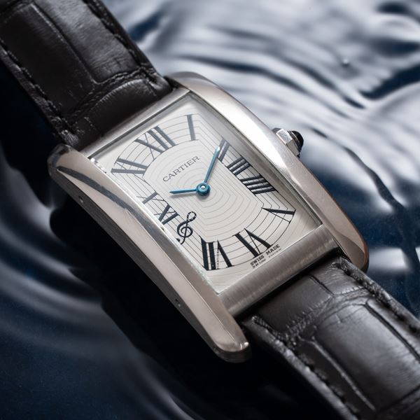CARTIER - TANK AMERICAINE 18KT WHITE GOLD SELF-WINDING TIME-ONLY WATCH MADE FOR THE MILAN SCALE, WHITE  [..]