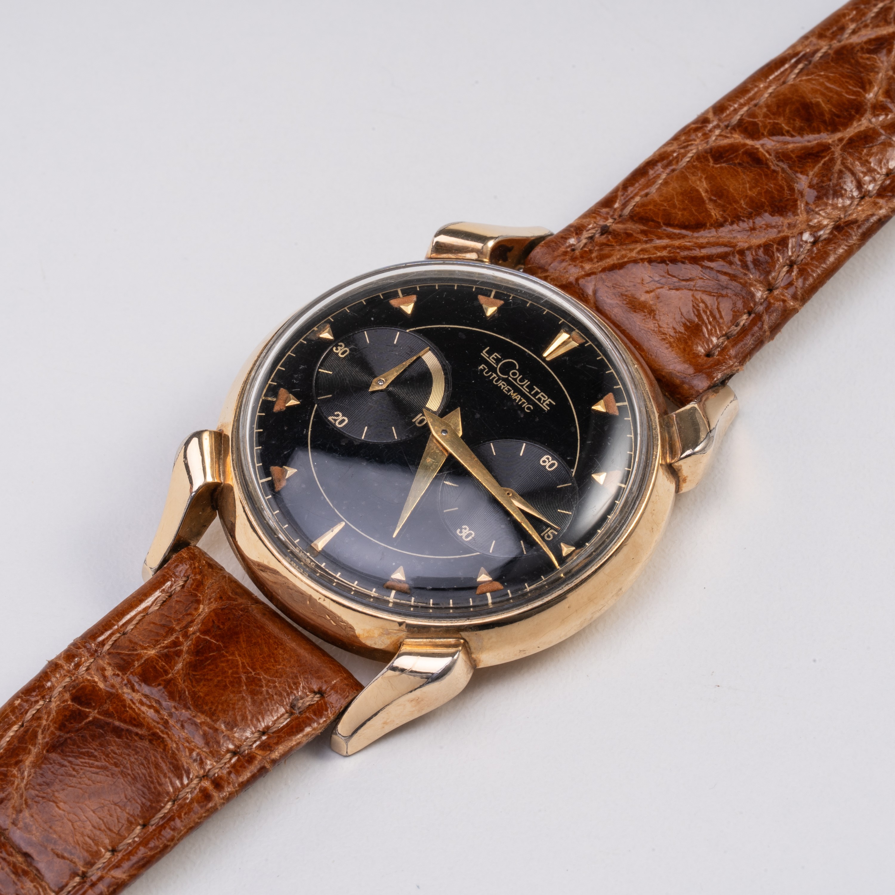 LECOULTRE - FUTUREMATIC OROLOGIO SOLO TEMPO A CARICA AUTOMATICA CON CASSA PLACCATA IN ORO ROSA 10...