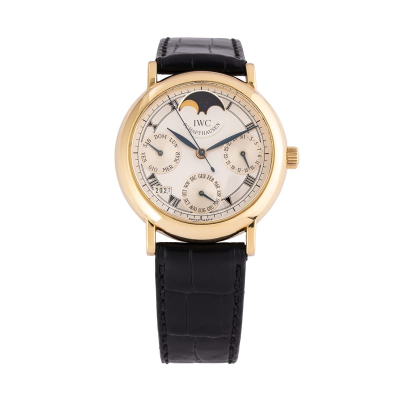 IWC - PORTOFINO PERPETUEL CALENDARIO PERPETUO A CARICA AUTOMATICA IN ORO GIALLO 18KT CON QUADRANT...