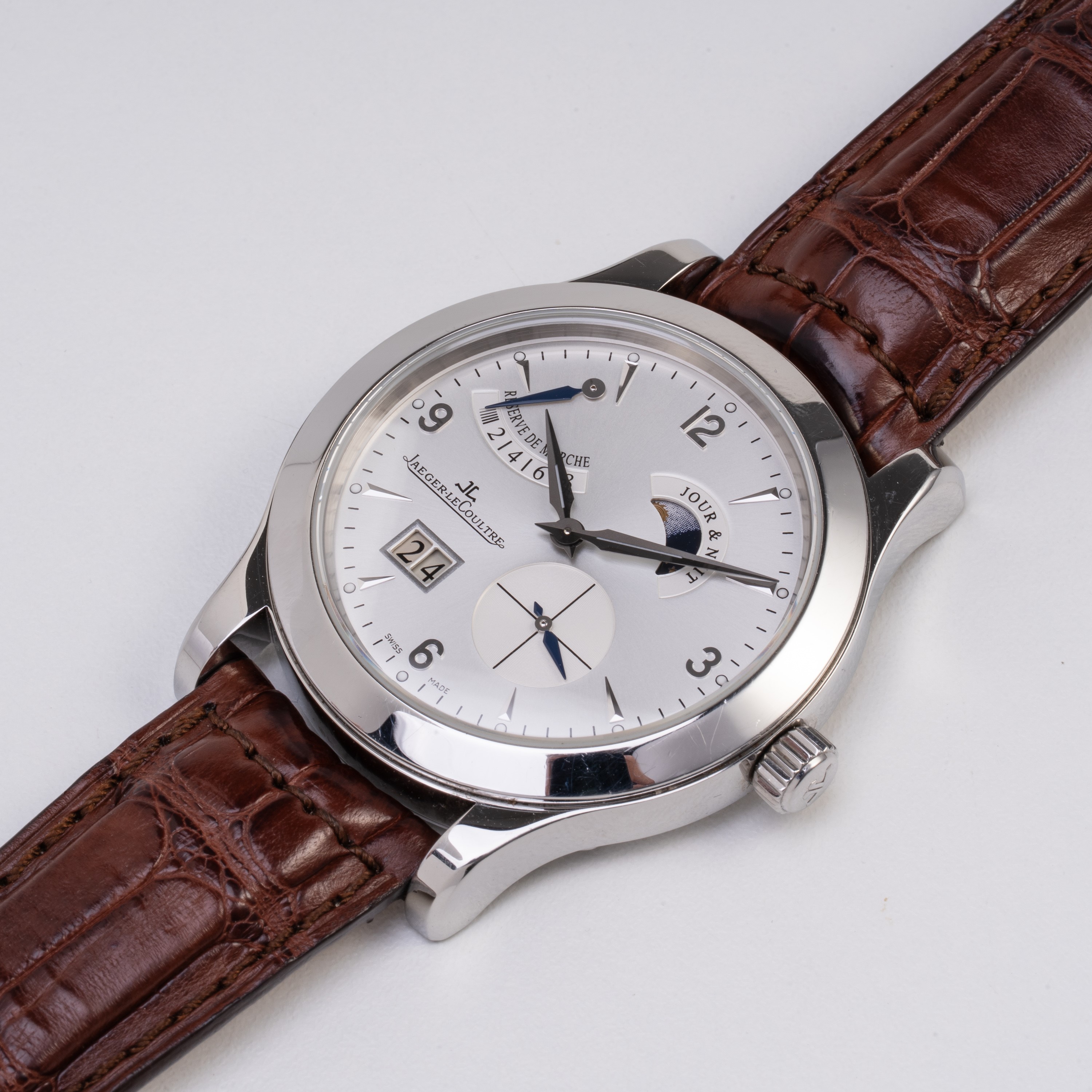 JAEGER LECOULTRE - MASTER CONTROL 8 DAYS OROLOGIO SOLO TEMPO A CARICA MANUALE IN ACCIAIO CON RISE...