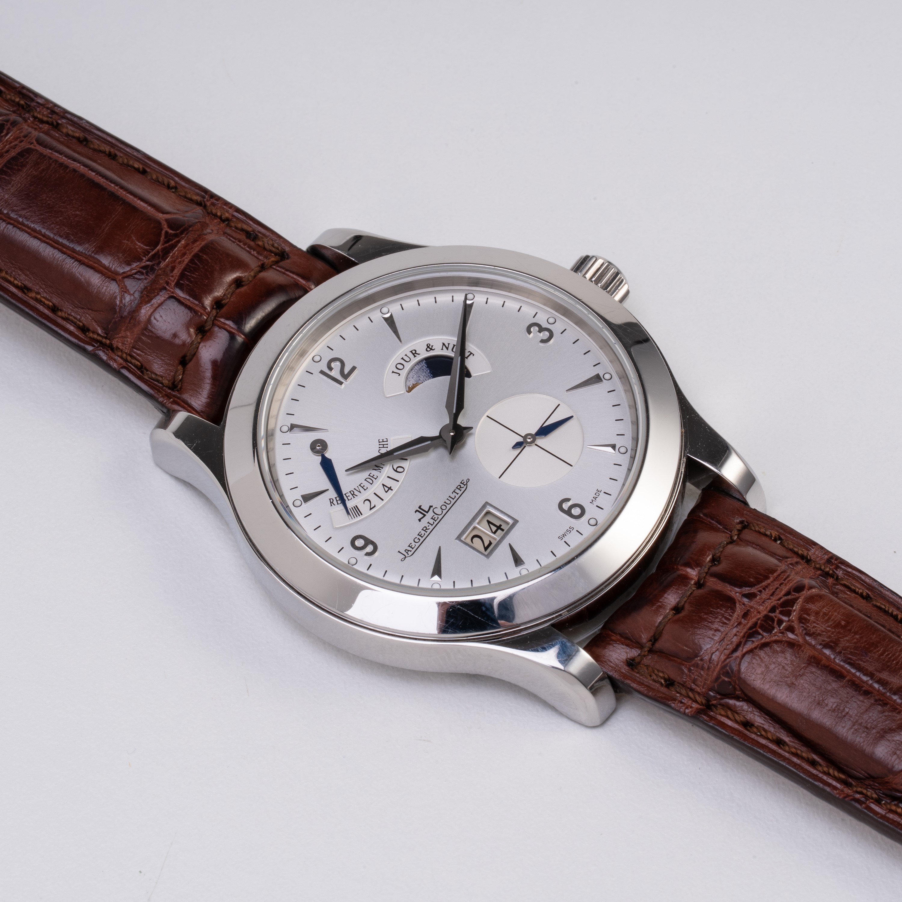 JAEGER LECOULTRE - MASTER CONTROL 8 DAYS OROLOGIO SOLO TEMPO A CARICA MANUALE IN ACCIAIO CON RISE...