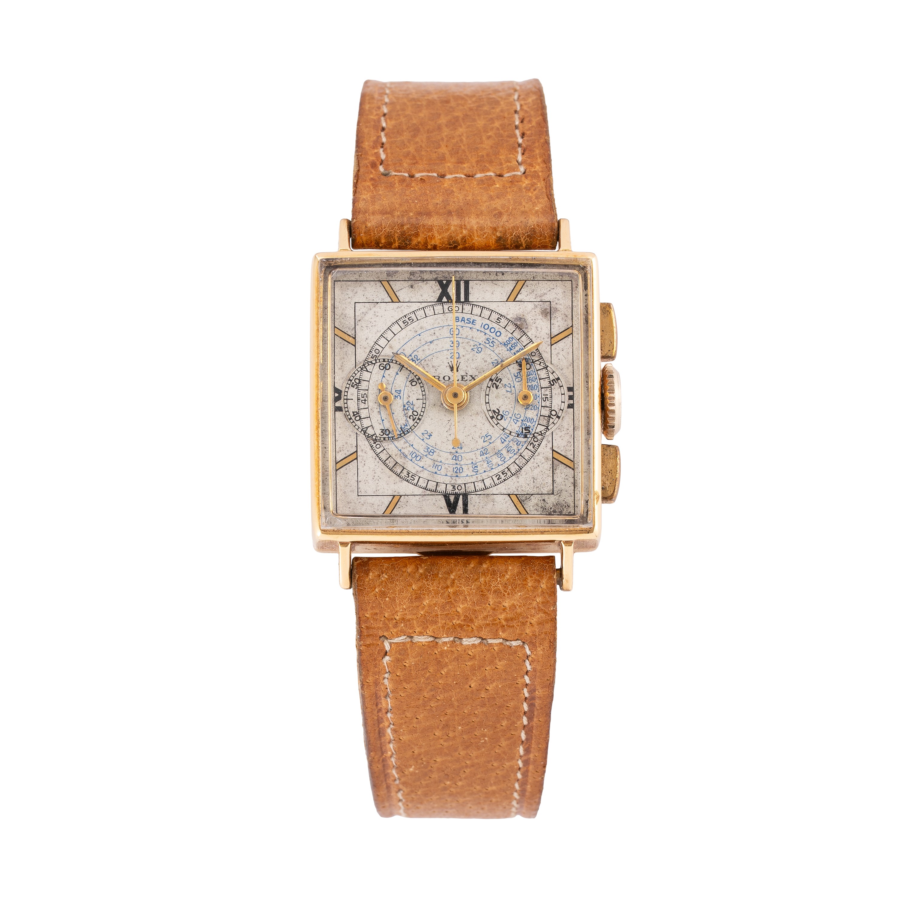 ROLEX - CRONOGRAFO CIOCCOLATINO CRONOGRAFO IN ORO GIALLO 18KT A CARICA MANUALE CON QUADRANTE BIAN...