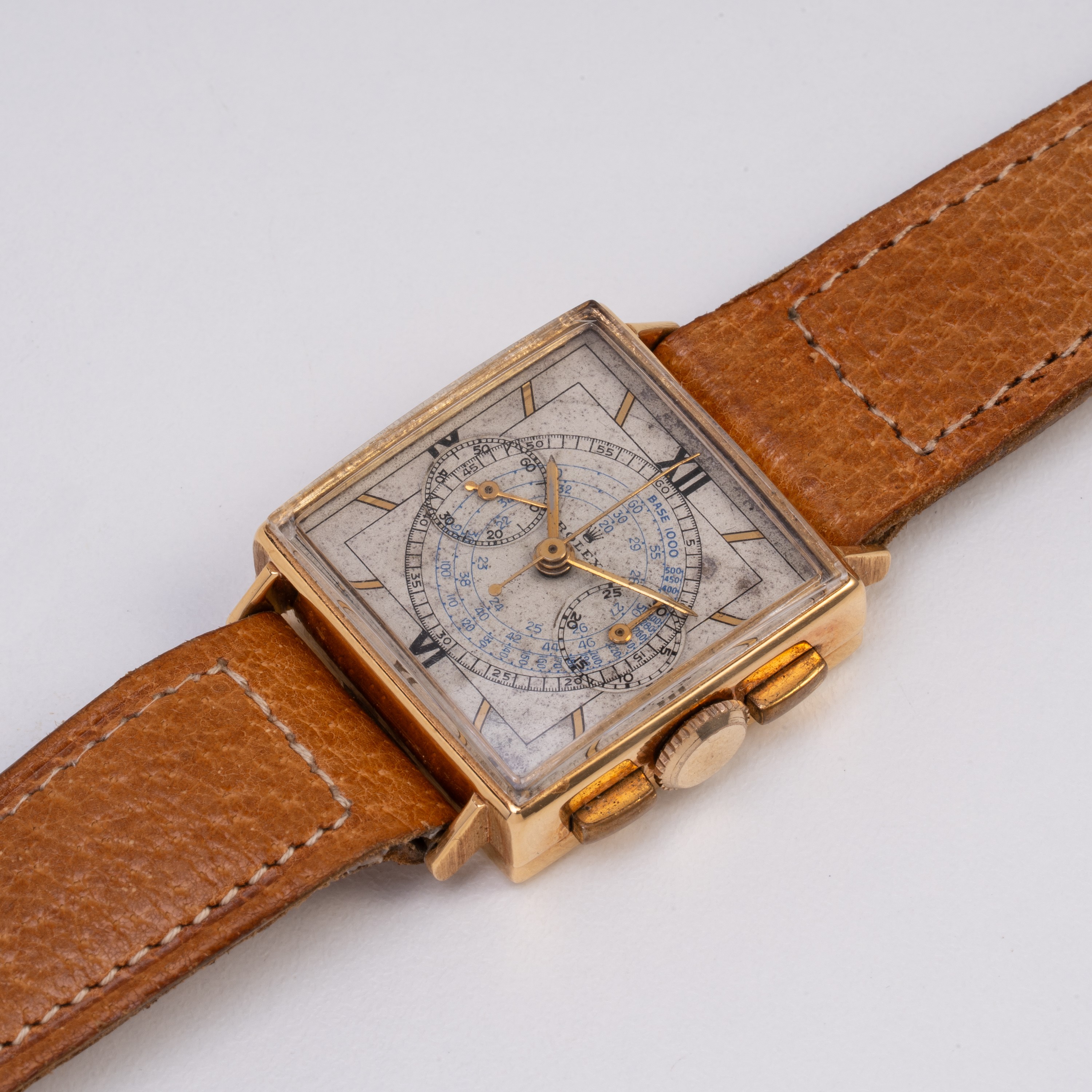 ROLEX - CRONOGRAFO CIOCCOLATINO CRONOGRAFO IN ORO GIALLO 18KT A CARICA MANUALE CON QUADRANTE BIAN...