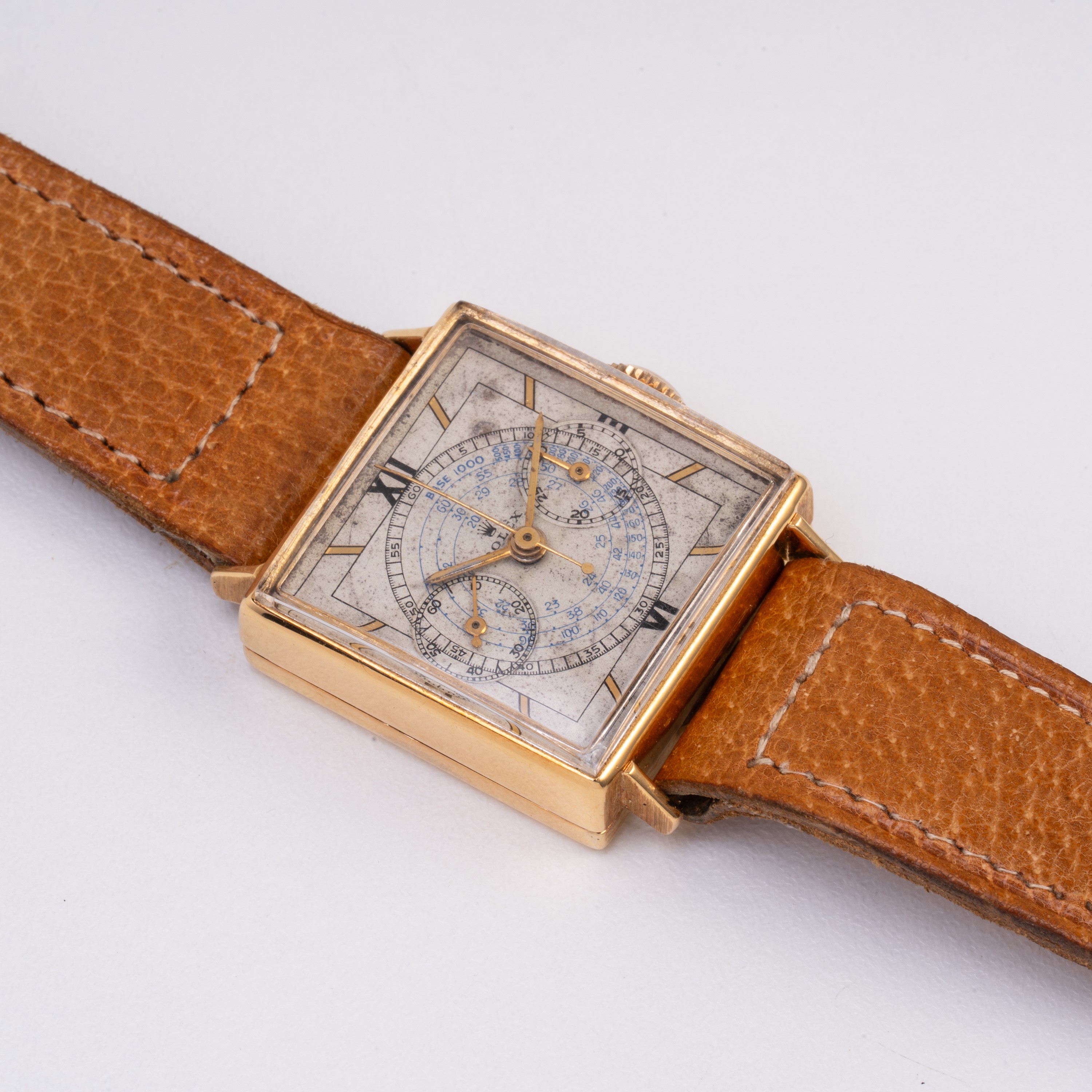 ROLEX - CRONOGRAFO CIOCCOLATINO CRONOGRAFO IN ORO GIALLO 18KT A CARICA MANUALE CON QUADRANTE BIAN...