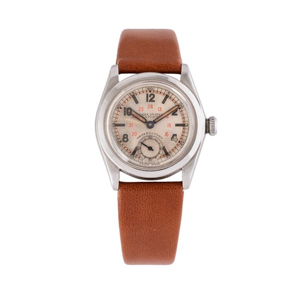 ROLEX - ROLEX - OYSTER SEAPORT OBSERVATORY MANUAL-WINDING STEEL TIME-ONLY WATCH WITH TWO-TONE DIAL AND SMALL SECONDS AT SIX O'CLOCK
