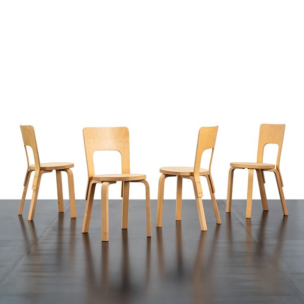 Alvar AAlto - ALVAR AALTO, SET DI QUATTRO SEDIE