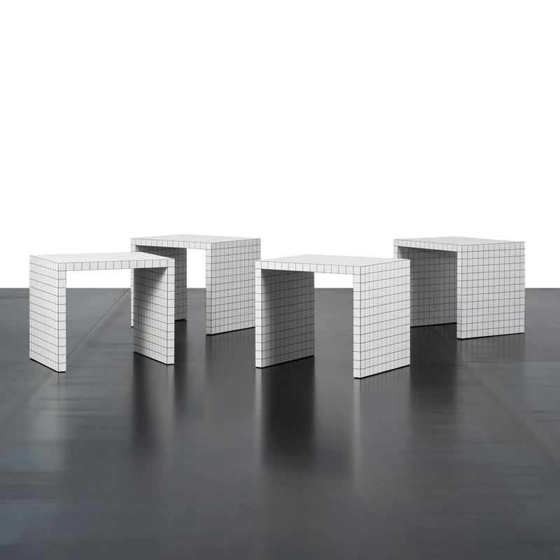 SUPERSTUDIO, SET QUATTRO COMODINI SERIE 'QUADERNA'