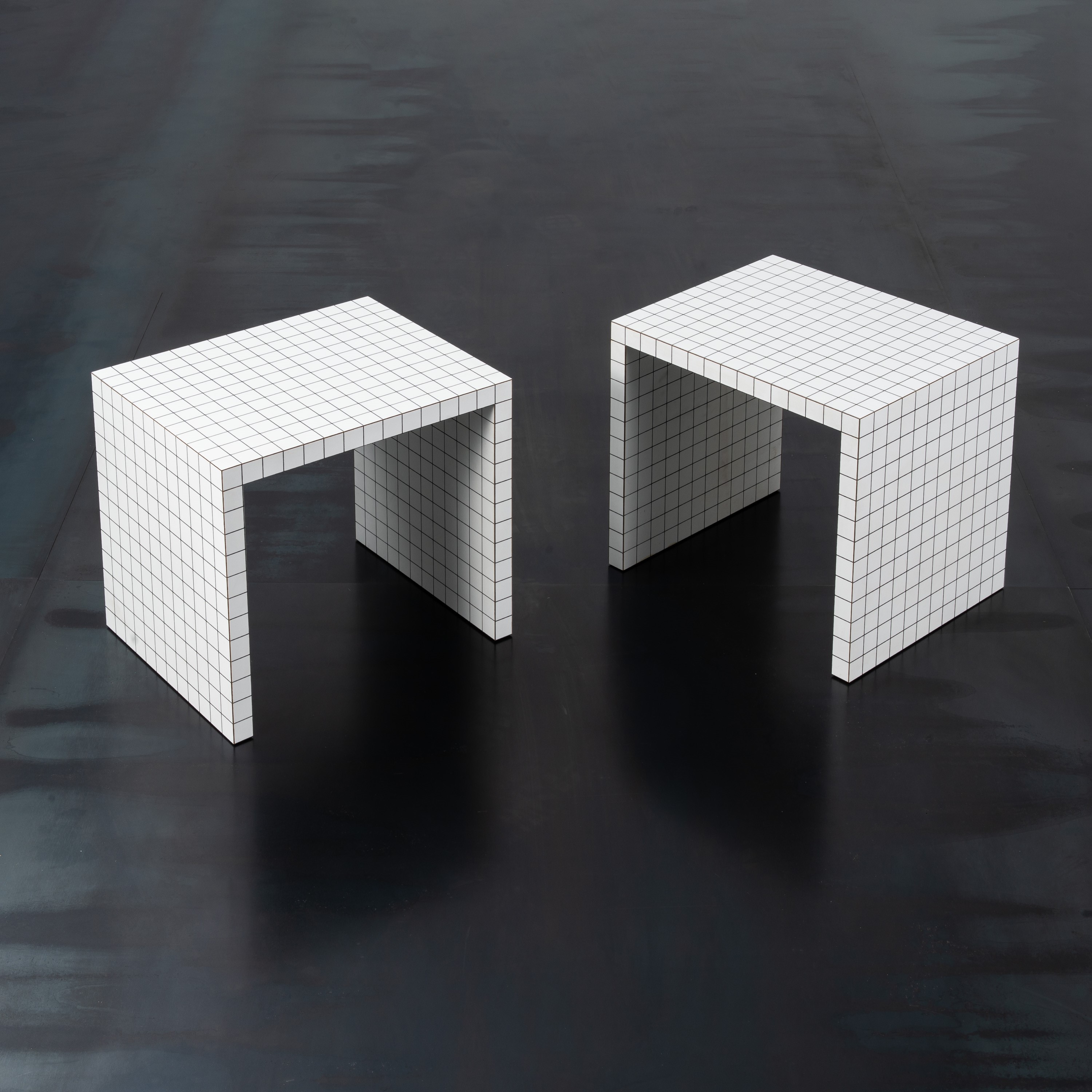 SUPERSTUDIO, SET QUATTRO COMODINI SERIE 'QUADERNA'