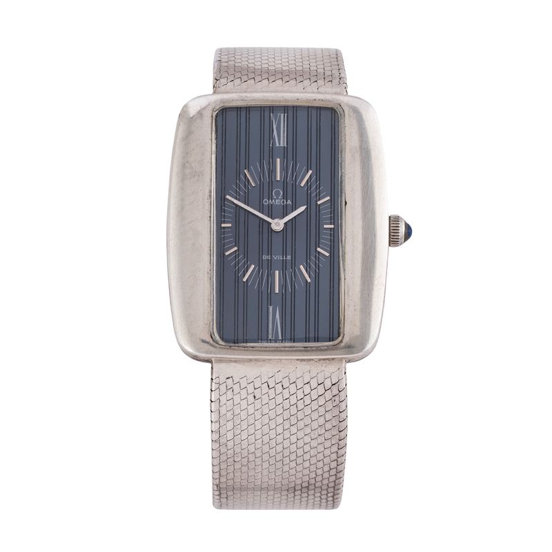 OMEGA - DE VILLE OROLOGIO SOLO TEMPO A CARICA MANUALE IN ARGENTO CON BRACCIALE IN ARGENTO E QUADR...