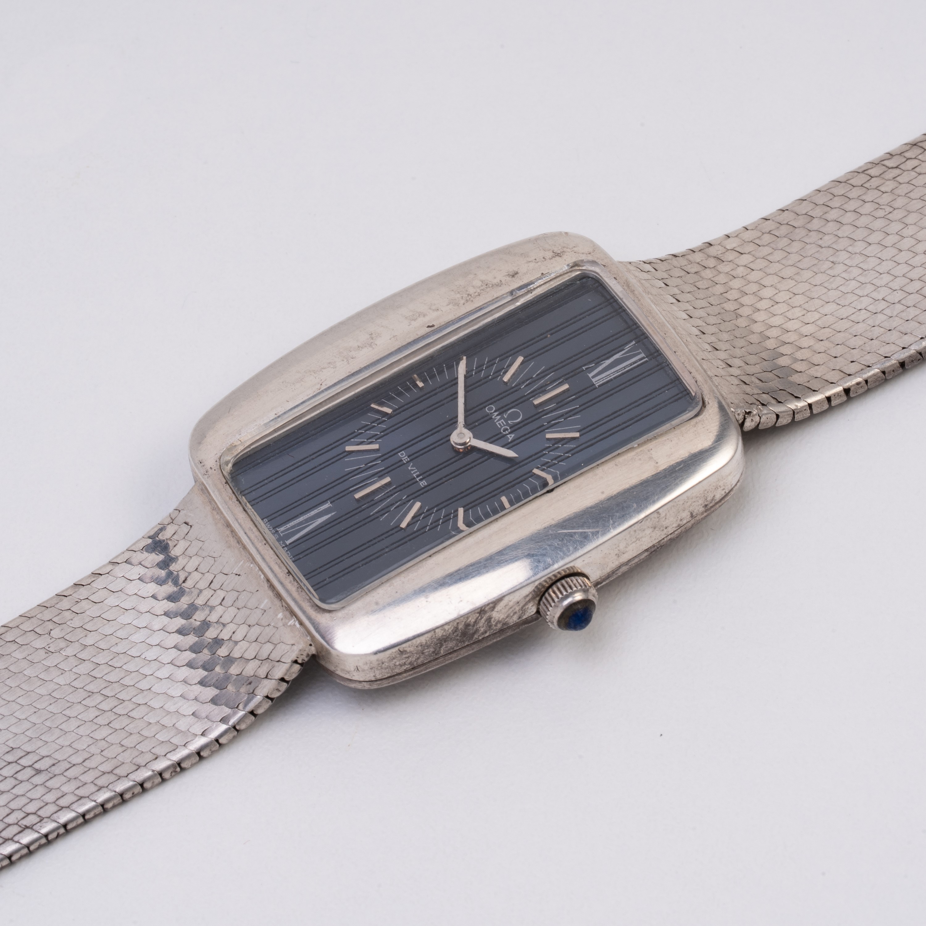 OMEGA - DE VILLE OROLOGIO SOLO TEMPO A CARICA MANUALE IN ARGENTO CON BRACCIALE IN ARGENTO E QUADR...