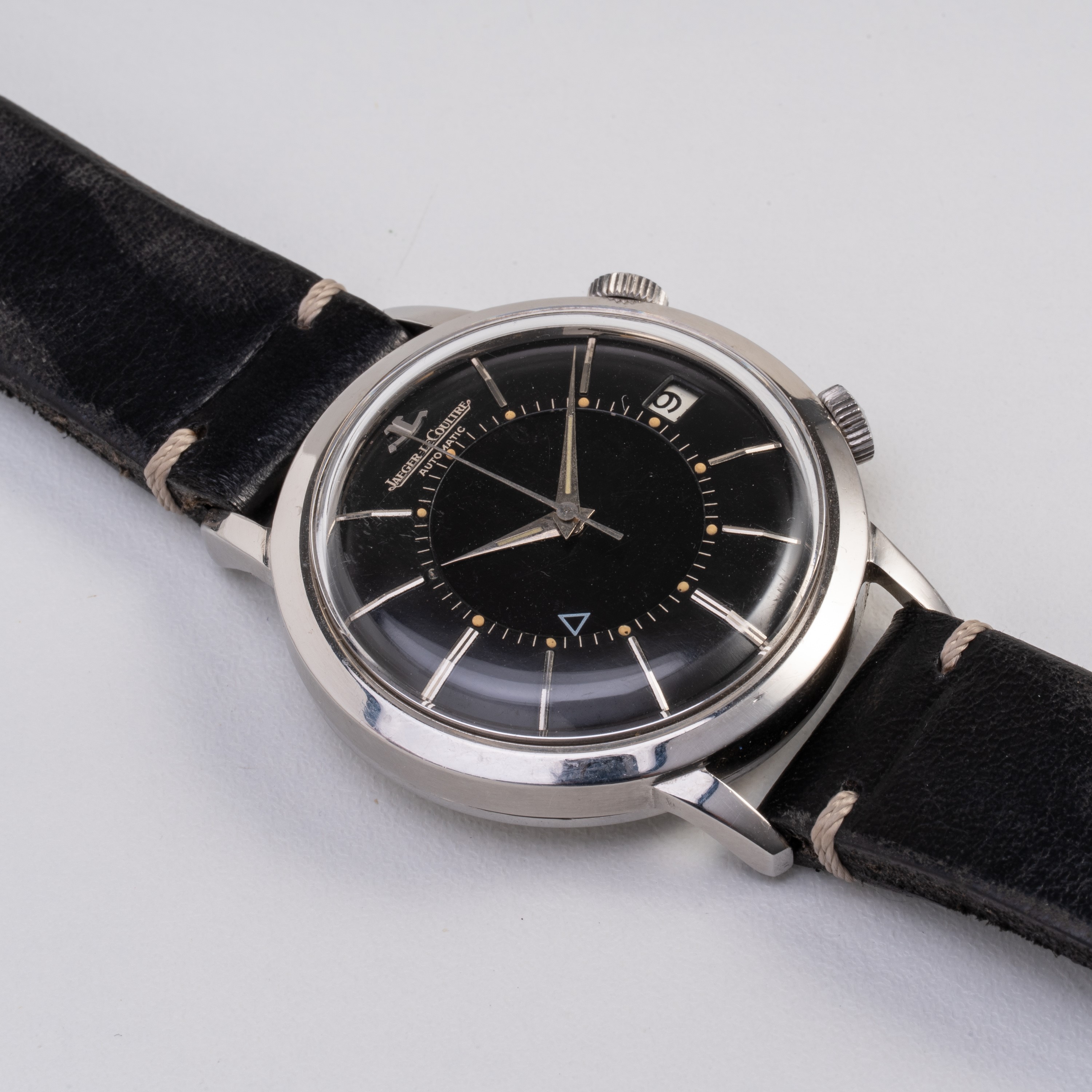 JAEGER LECOULTRE - MEMOVOX SVEGLIARINO A CARICA AUTOMATICA IN ACCIAIO CON QUADRANTE NERO GILT