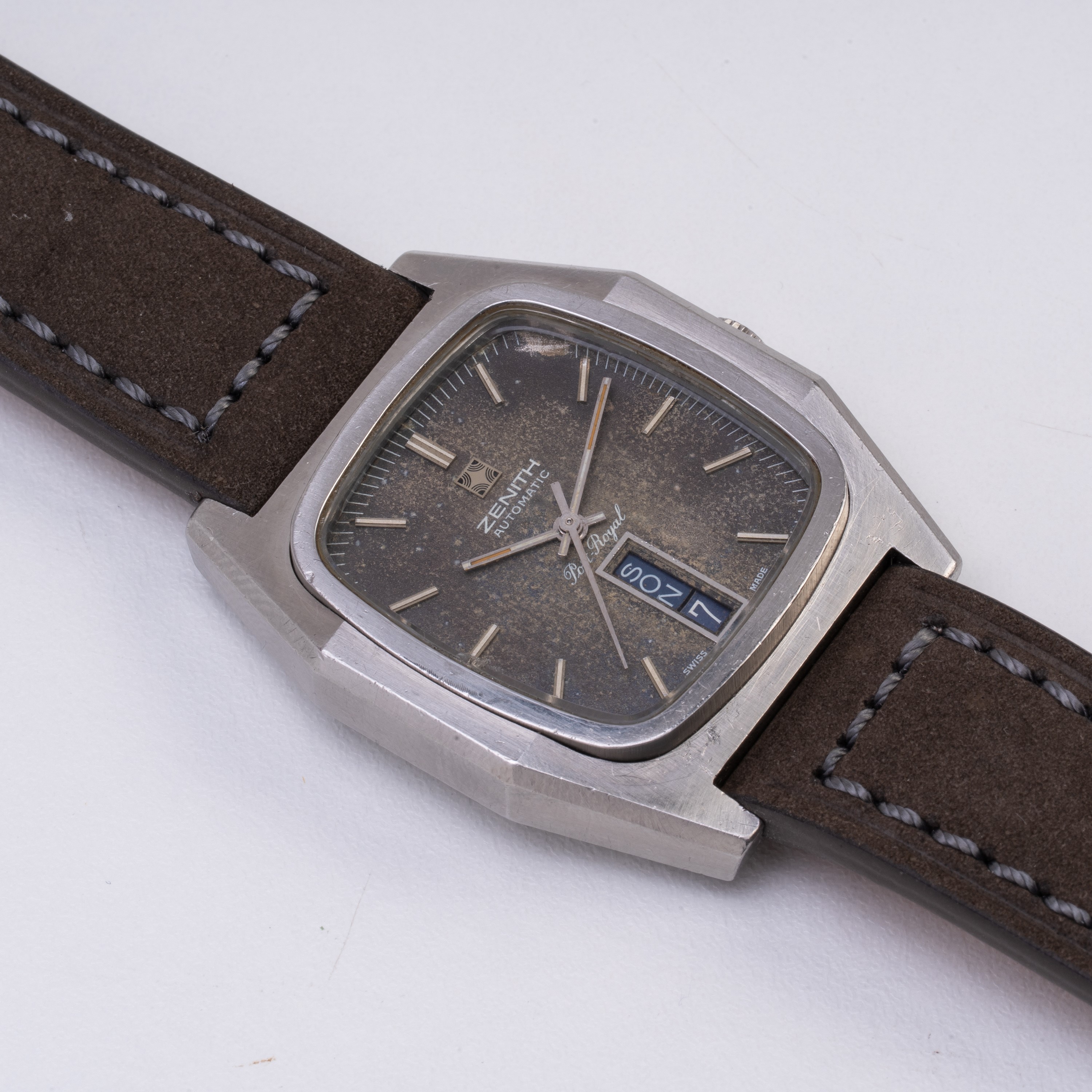 ZENITH - PORT ROYAL OROLOGIO DAY DATE A CARICA AUTOMATICA IN ACCIAIO CON QUADRANTE TROPICALE