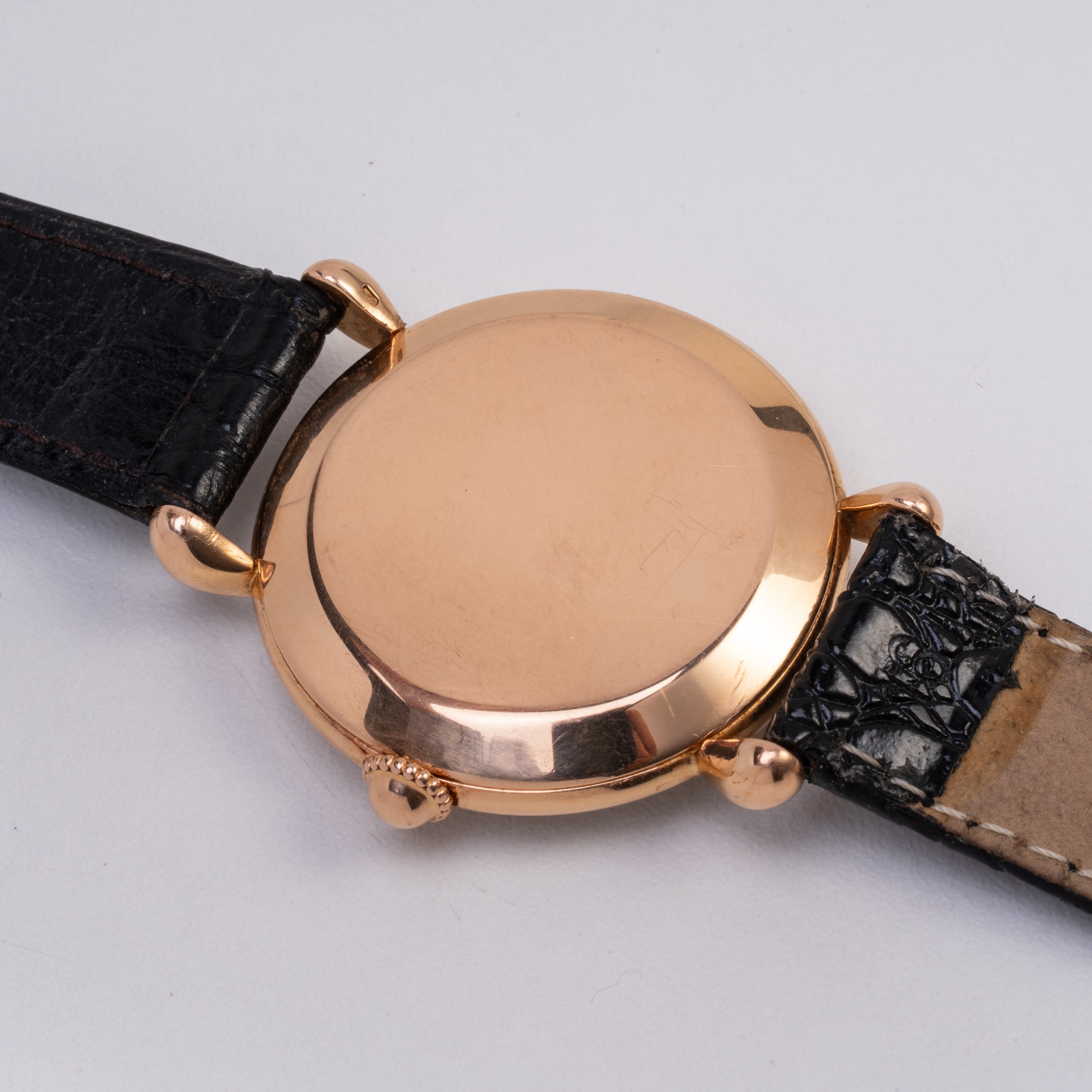 VACHERON CONSTANTIN OROLOGIO SOLO TEMPO A CARICA MANUALE IN ORO ROSA 18KT CON ANSE DI FORMA, QUAD...