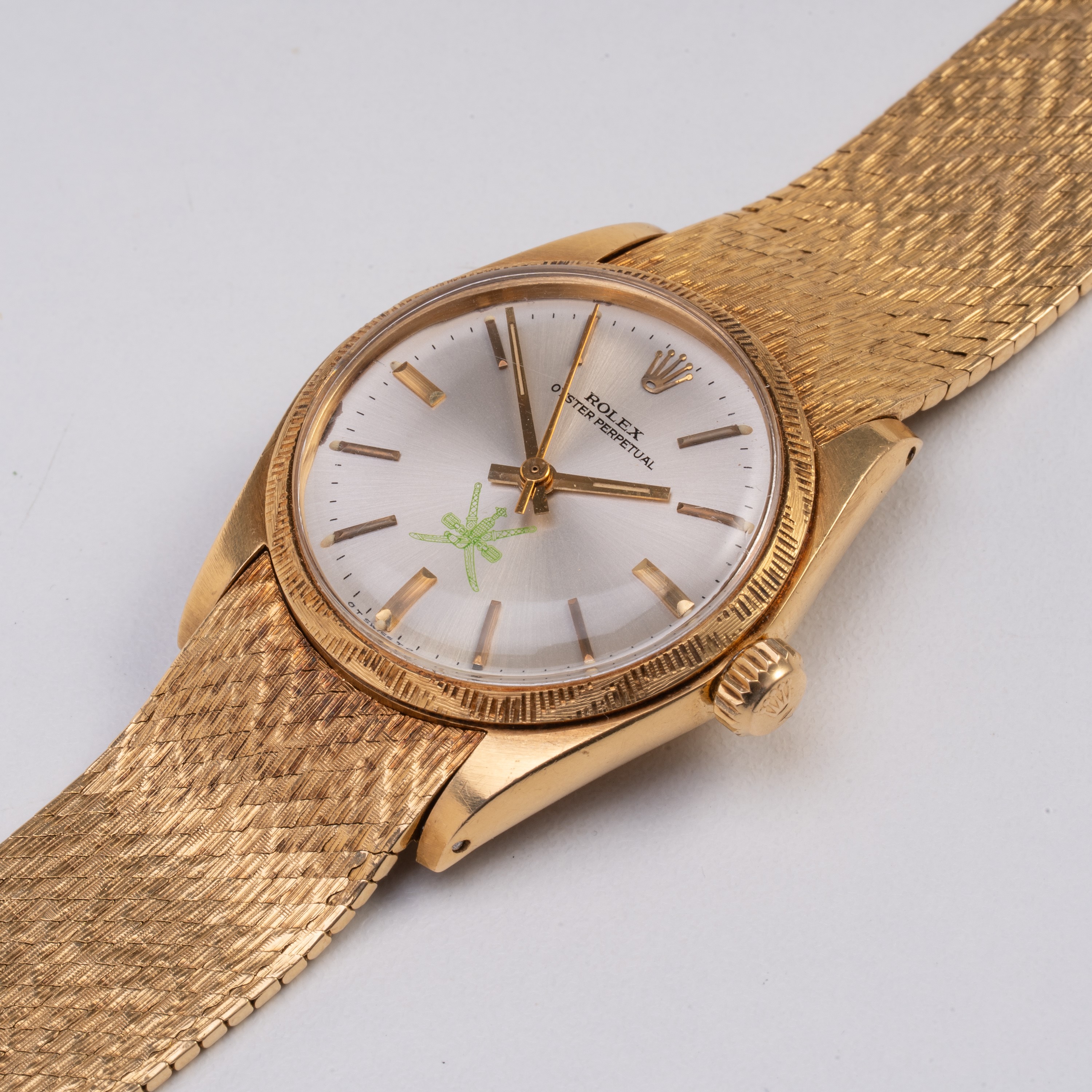 ROLEX - OYSTER PERPETUAL OROLOGIO SOLO TEMPO A CARICA AUTOMATICA IN ORO GIALLO 18KT CON BRACCIALE...