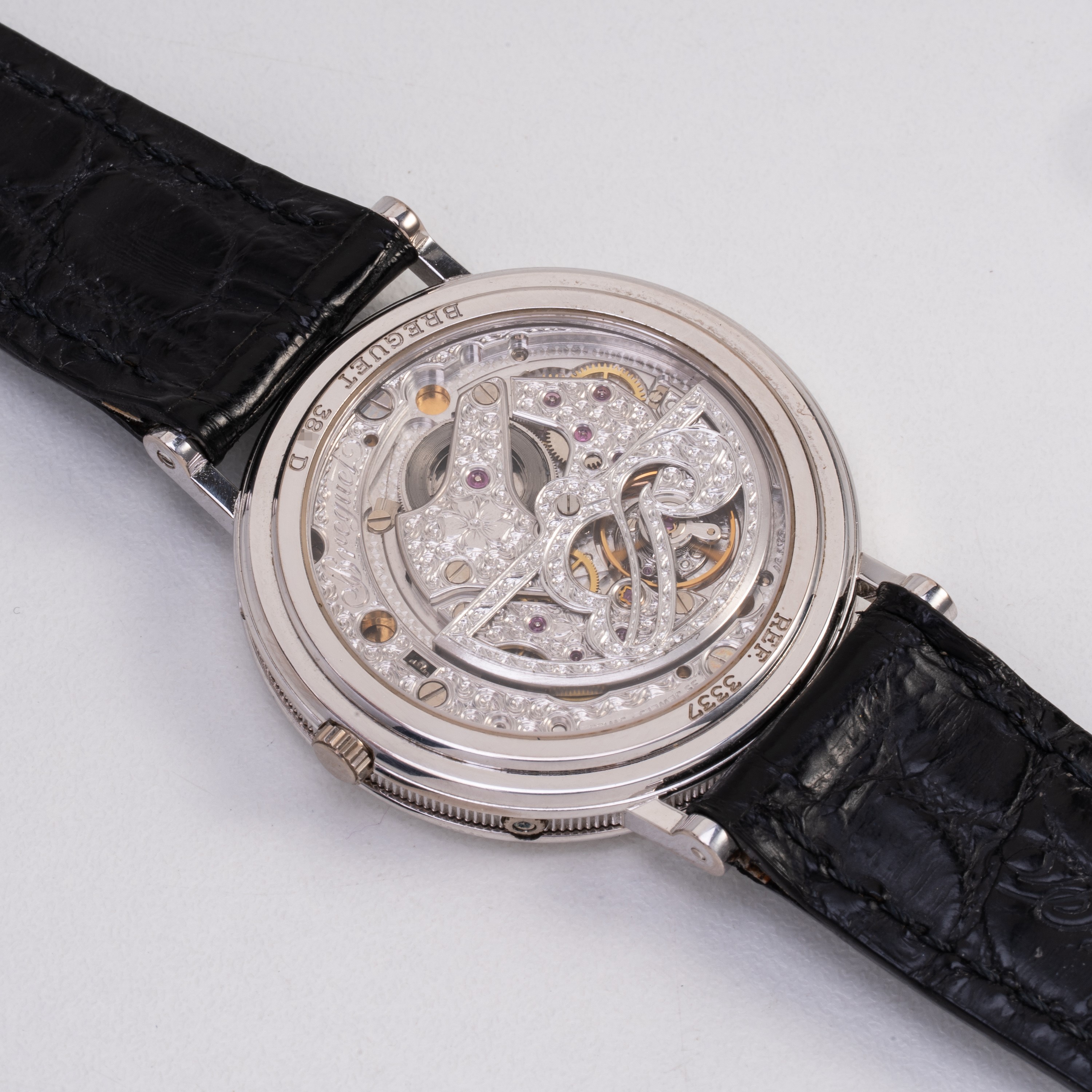 BREGUET - CLASSIQUE OROLOGIO A CARICA AUTOMATICA IN ORO BIANCO 18KT CON QUADRANTE GUILLOCHE', FAS...