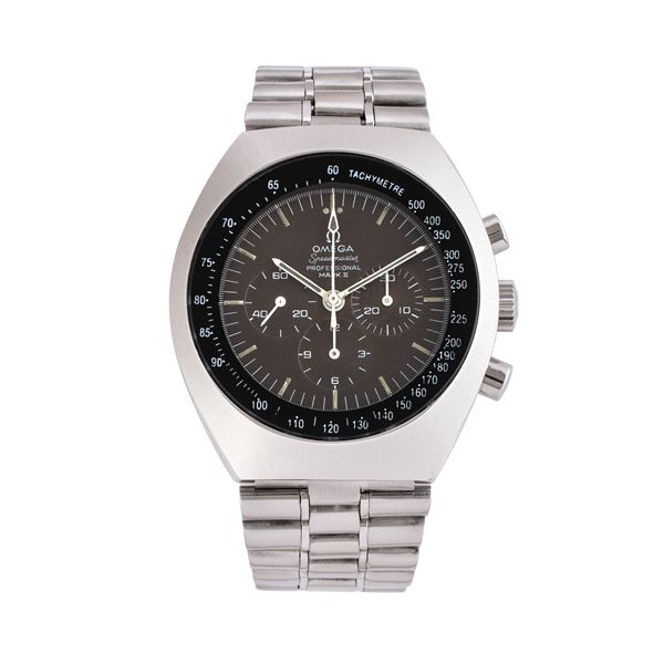 OMEGA - OMEGA - MARK II MANUAL-WINDING STEEL CHRONOGRAPH WITH TROPICAL DIAL