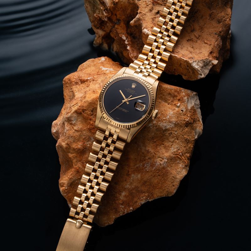 ROLEX - DATEJUST OROLOGIO SOLO TEMPO A CARICA AUTOMATICA IN ORO GIALLO 18KT CON BRACCIALE JUBILEE...