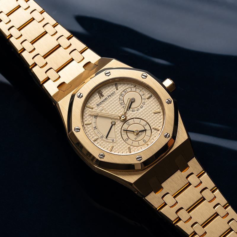 AUDEMARS PIGUET - ROYAL OAK DUAL TIME POWER RESERVE OROLOGIO SOLO TEMPO A CARICA AUTOMATICA IN OR...