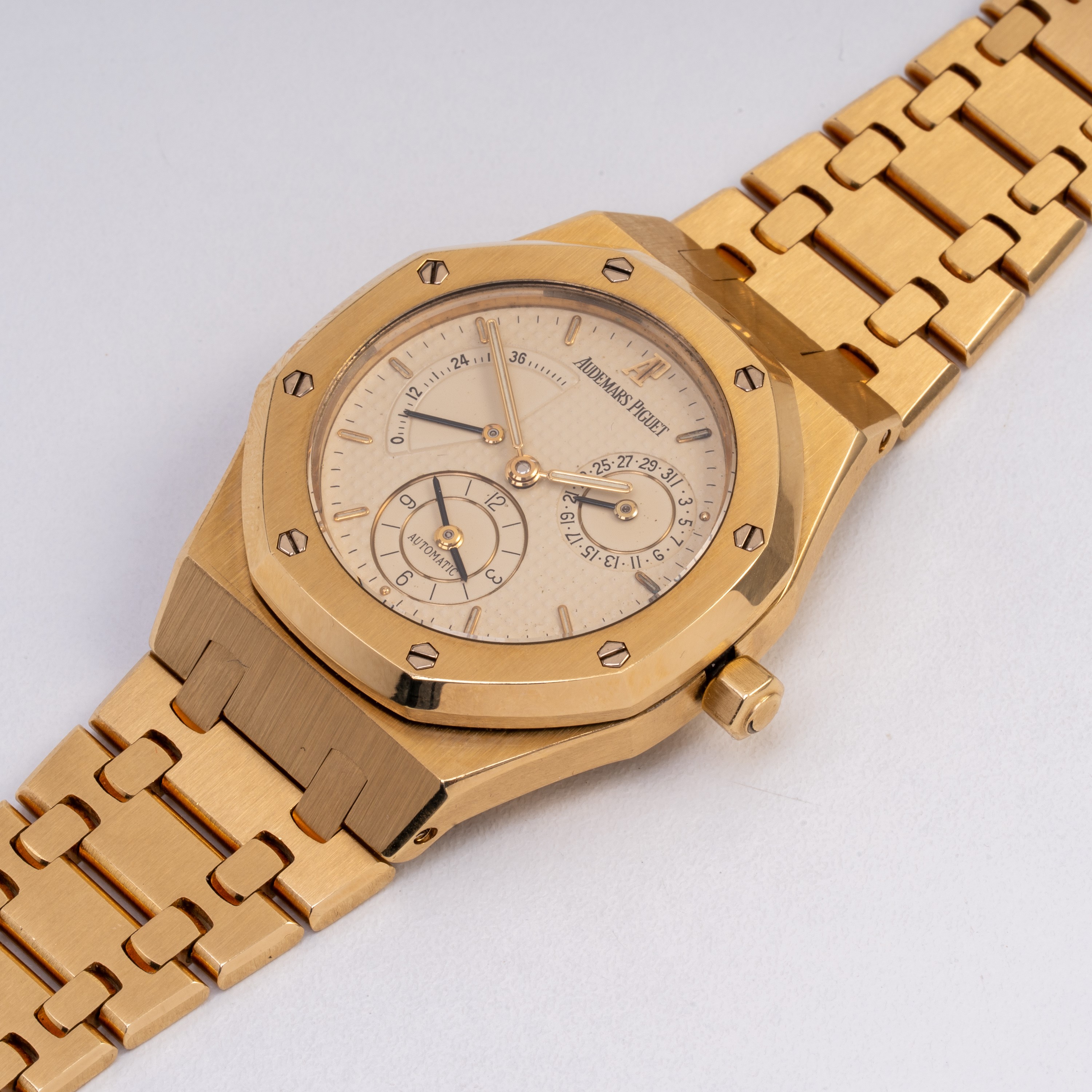 AUDEMARS PIGUET - ROYAL OAK DUAL TIME POWER RESERVE OROLOGIO SOLO TEMPO A CARICA AUTOMATICA IN OR...