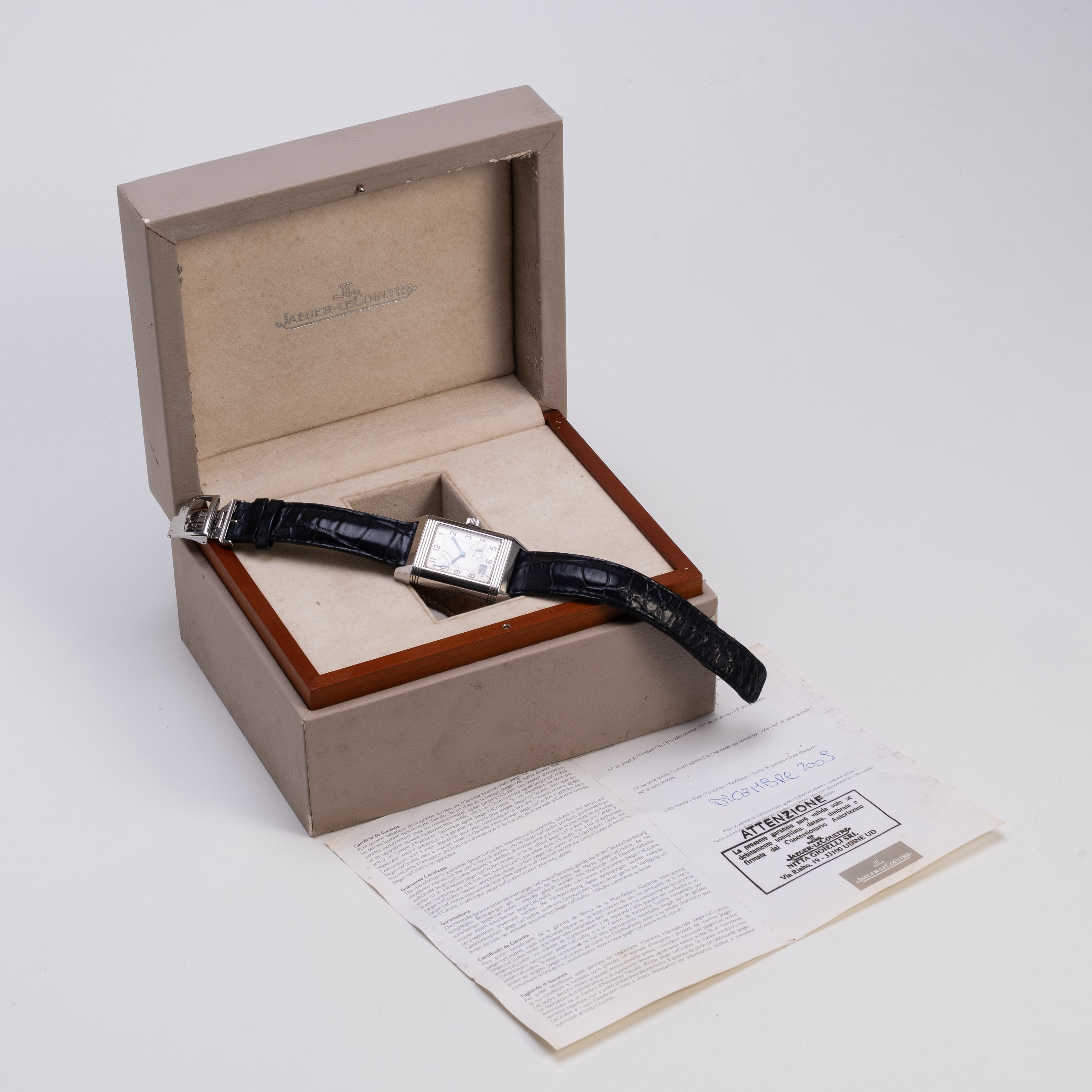 JAEGER LECOULTRE - REVERSO POWER RESERVE OROLOGIO SOLO TEMPO CON RISERVA DI CARICA A CARICA MANUA...