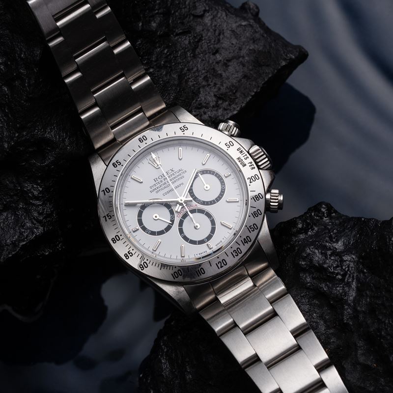 ROLEX - DAYTONA CRONOGRAFO A CARICA AUTOMATICA IN ACCIAIO CON QUADRANTE 'FLOATING' BIANCO E GHIER...