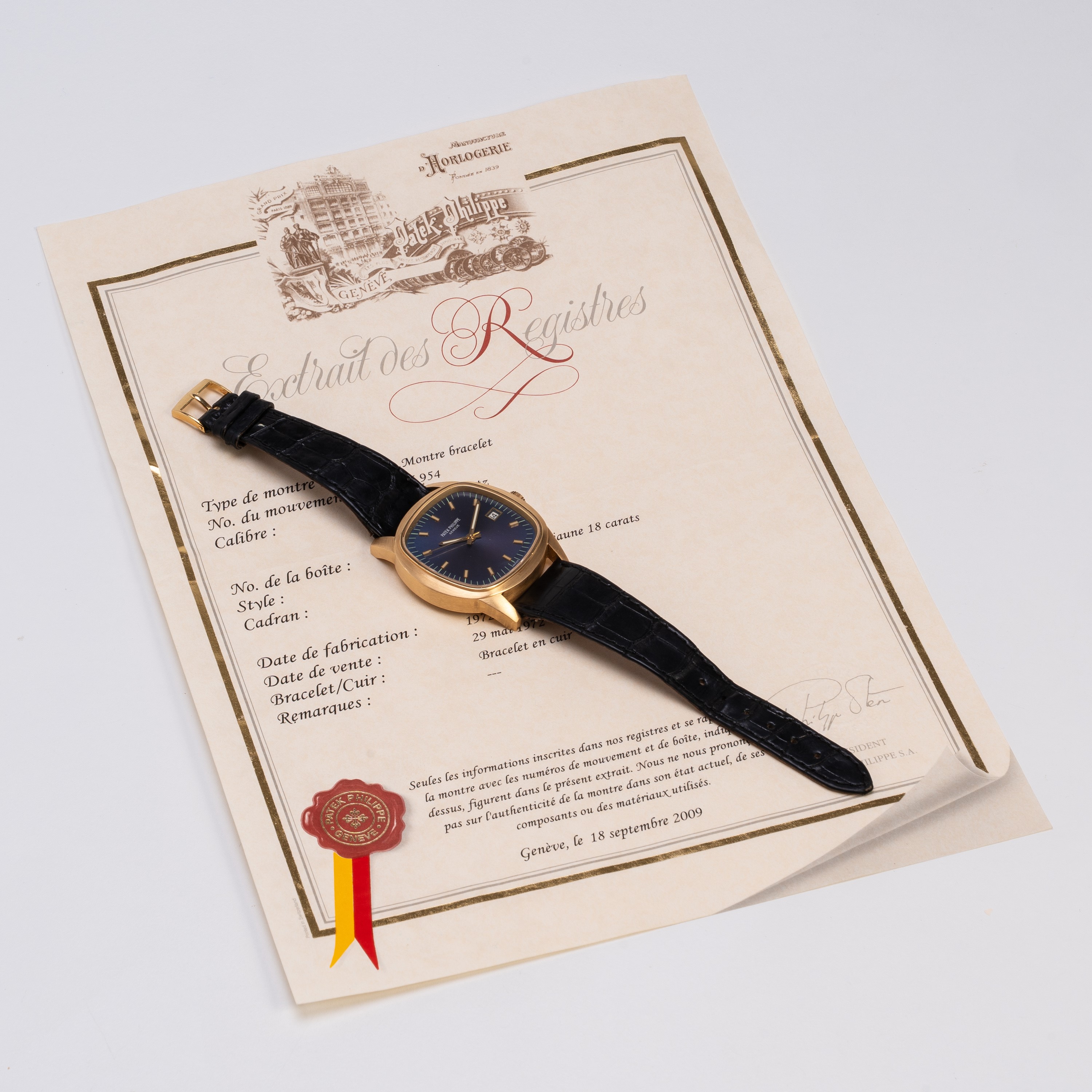 PATEK PHILIPPE - BETA 21 OROLOGIO SOLO TEMPO AL QUARZO IN ORO GIALLO 18KT CON QUADRANTE CON VIRAG...