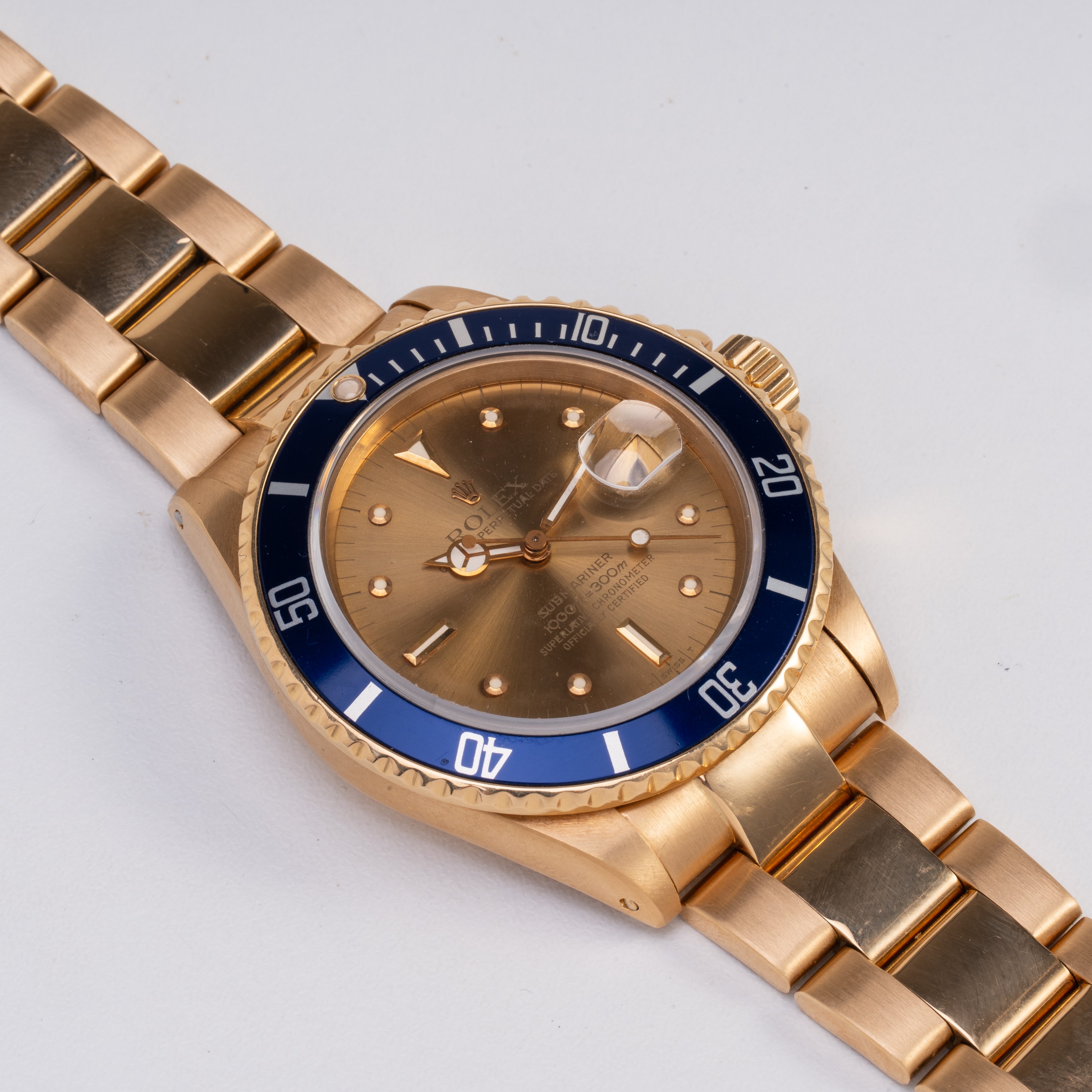 ROLEX - SUBMARINER OROLOGIO SOLO TEMPO A CARICA AUTOMATICA IN ORO GIALLO 18KT CON QUADRANTE CHAMP...