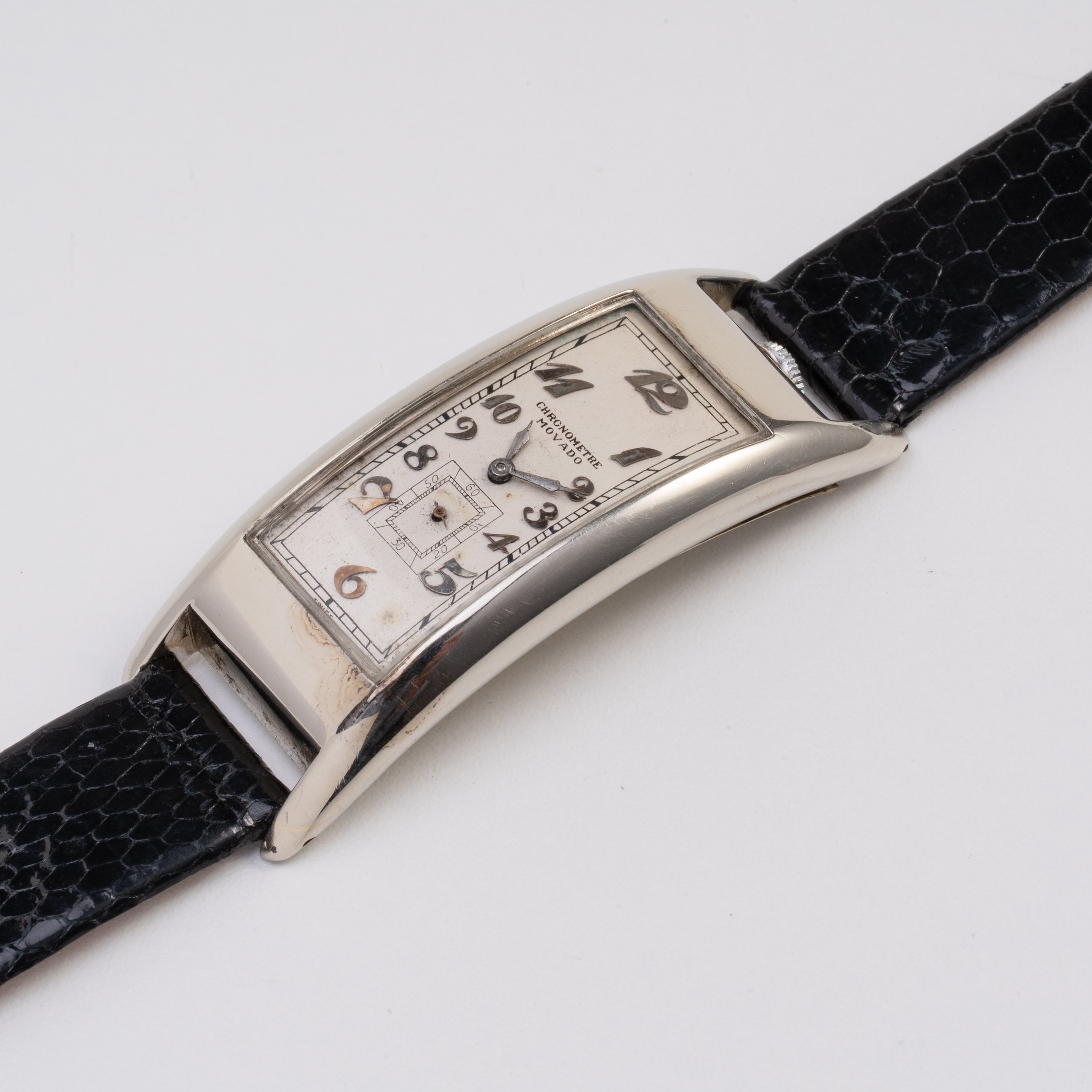 MOVADO - POLYPLAN OROLOGIO SOLO TEMPO A CARICA MANUALE IN ORO BIANCO 18KT CON CASSA 'CURVEX', QUA...