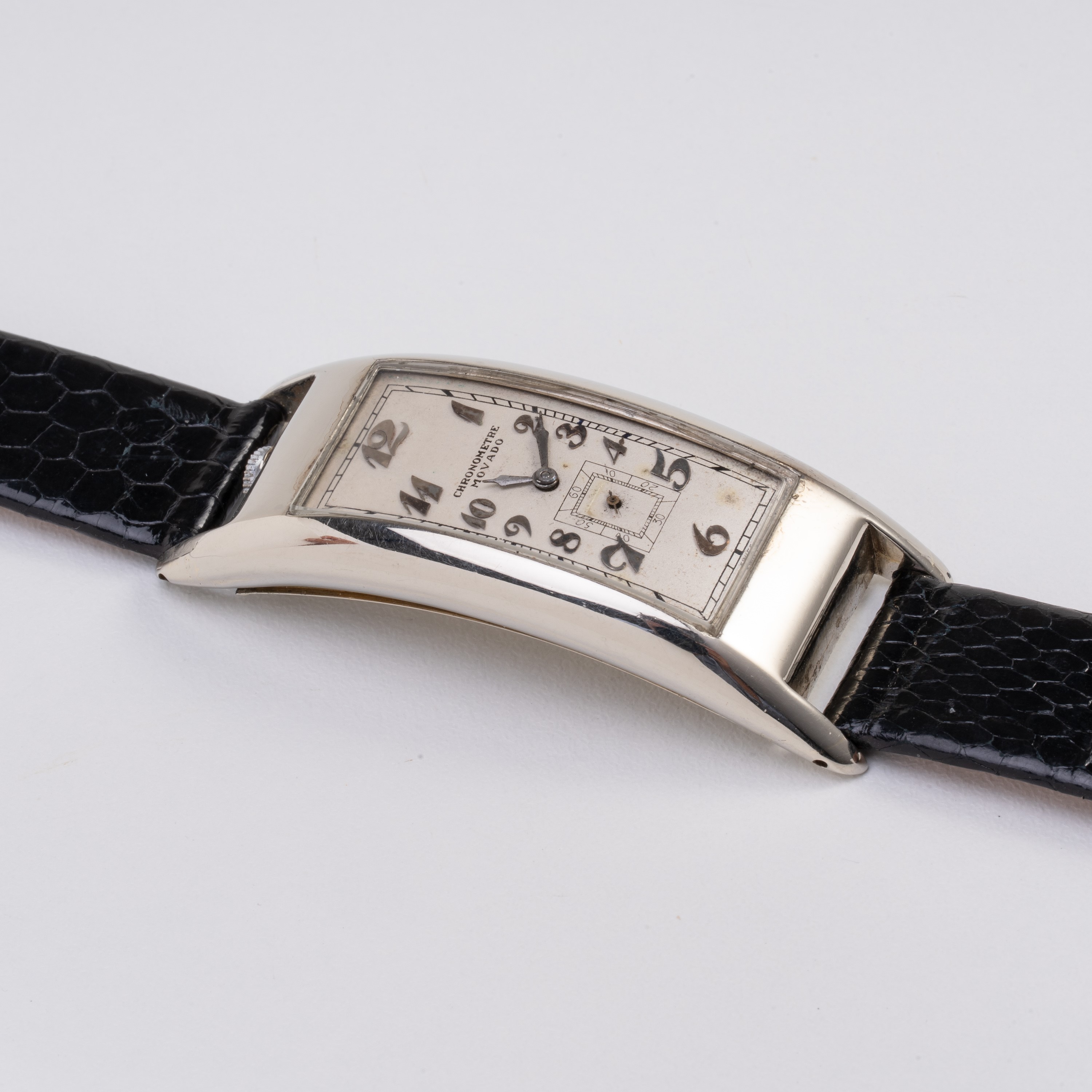 MOVADO - POLYPLAN OROLOGIO SOLO TEMPO A CARICA MANUALE IN ORO BIANCO 18KT CON CASSA 'CURVEX', QUA...