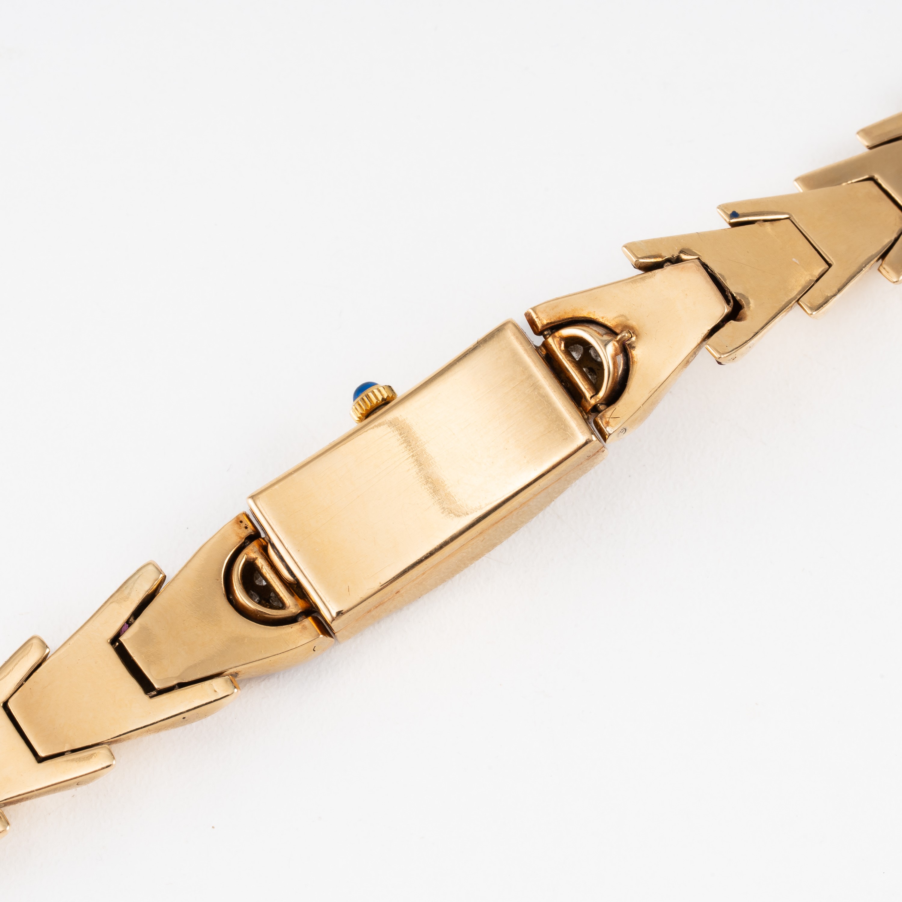 PATEK PHILIPPE OROLOGIO SOLO TEMPO A CARICA MANUALE IN ORO GIALLO 18KT CON ZAFFIRI E DIAMANTI
