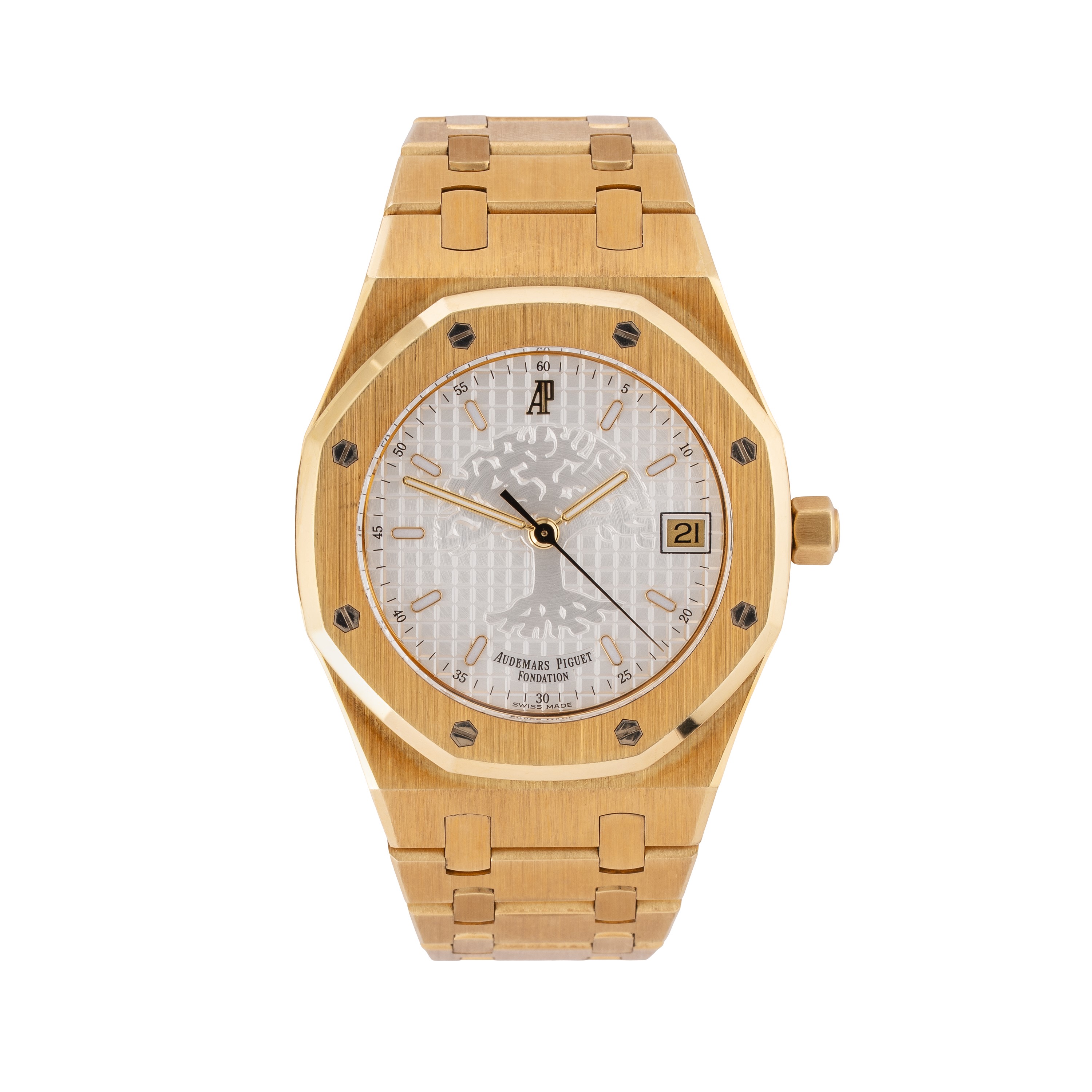 AUDEMARS PIGUET - ROYAL OAK FOUNDATION TIME FOR TREE OROLOGIO SOLO TEMPO A CARICA AUTOMATICA IN O...