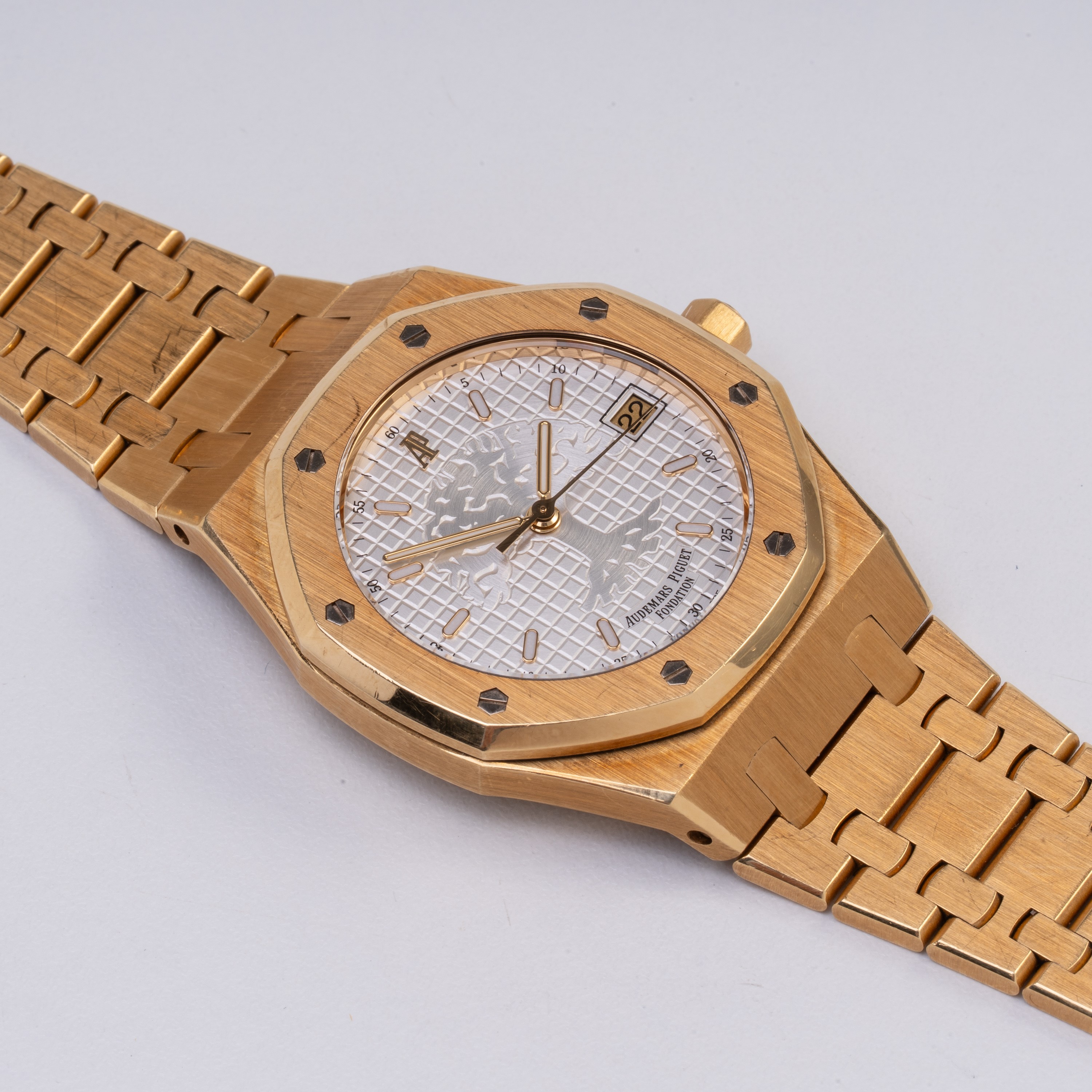 AUDEMARS PIGUET - ROYAL OAK FOUNDATION TIME FOR TREE OROLOGIO SOLO TEMPO A CARICA AUTOMATICA IN O...