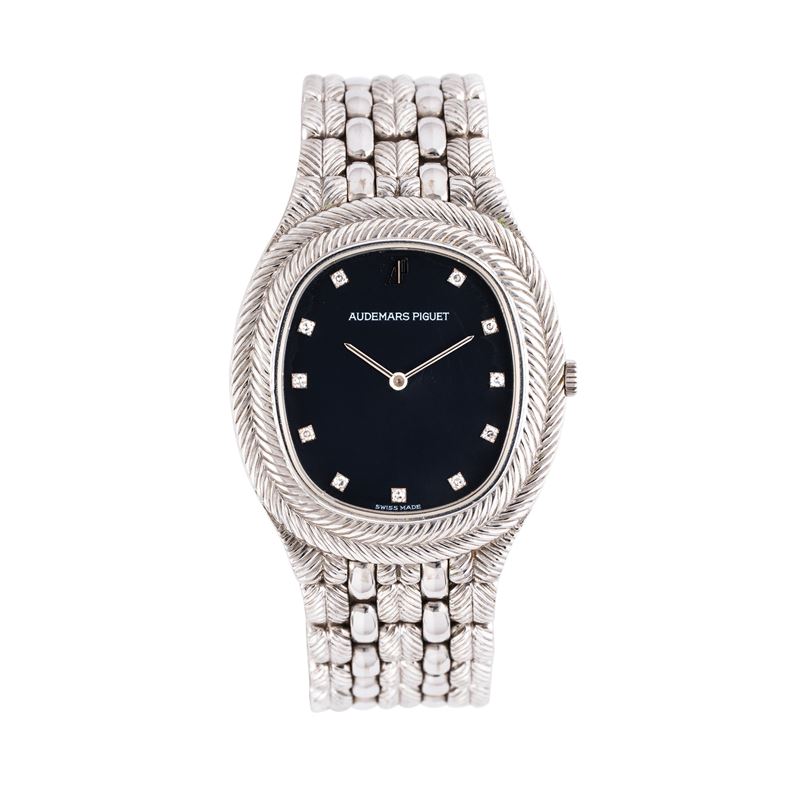 AUDEMARS PIGUET - FEATHER OROLOGIO SOLO TEMPO IN ORO BIANCO 18KT AL QUARZO CON BRACCIALE INTEGRAT...